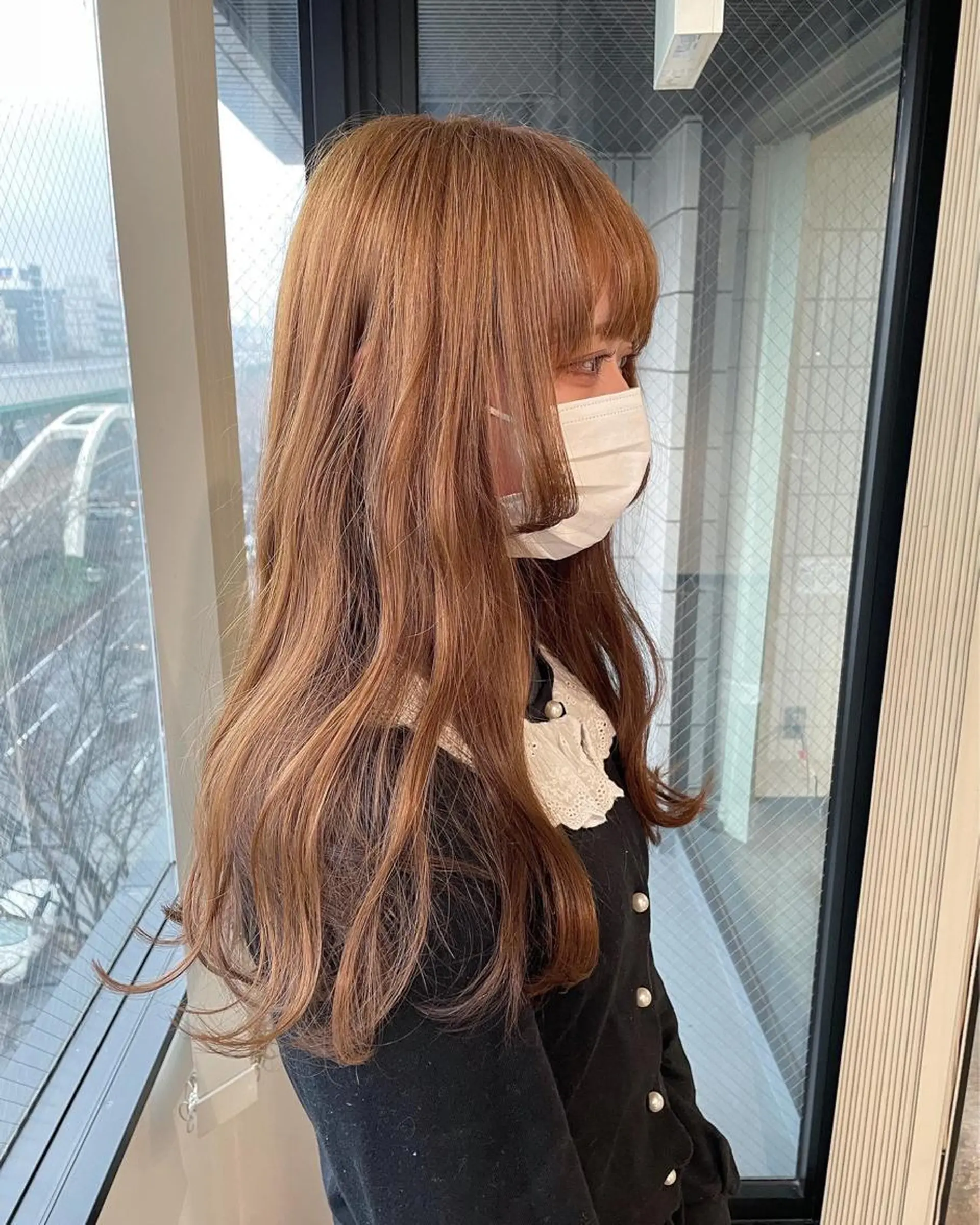 ロング カラー ベージュカラー ブリーチ ブラウンカラー ブラウンベージュ ブリーチなしカラー ヘアカラー ハイトーン/レイヤー /ケアブリーチ石川治のヘアスタイル