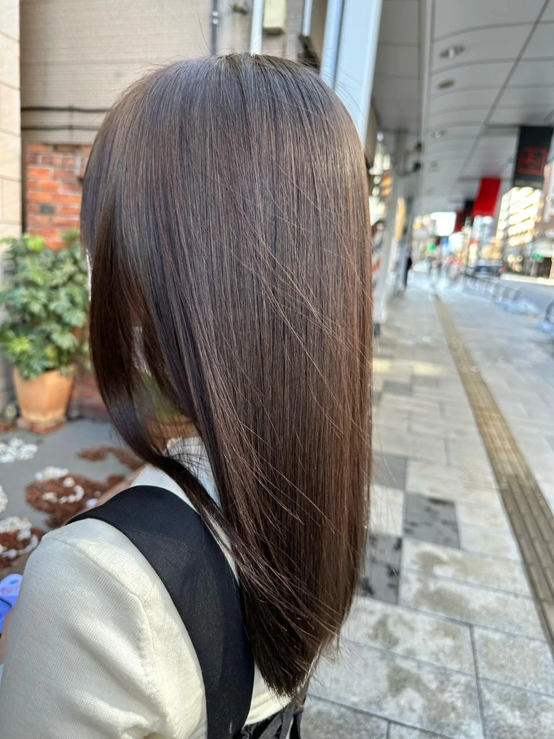 ロング カラー ブリーチ グレージュ ブリーチなしカラー カット ヘアカラー トリートメント 特殊カラー特化 ✂️SHIAN フジのヘアスタイル