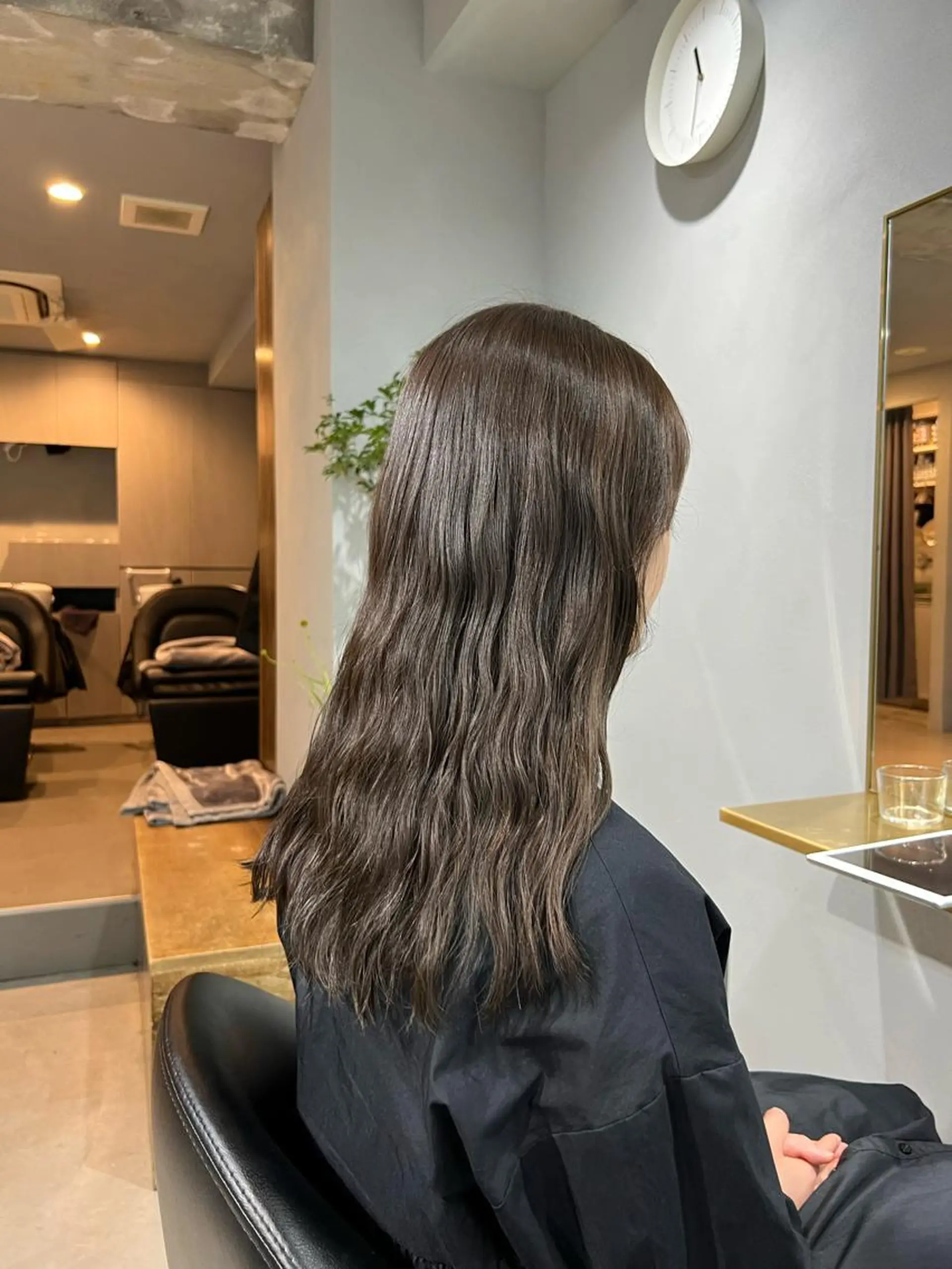 ロング カラー パーマ akane/ボブ /オリーブ/ブラウンのヘアスタイル