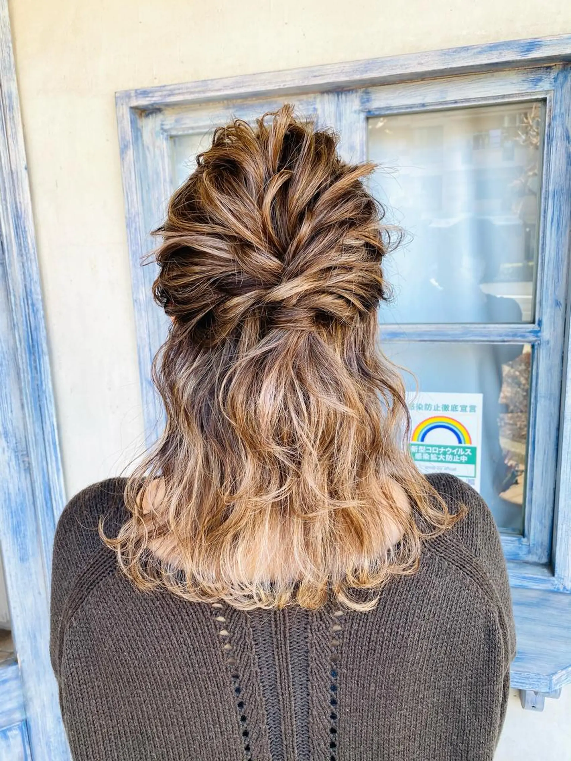 ロング ヘアアレンジ ハーフアップ 森 早希絵のヘアスタイル