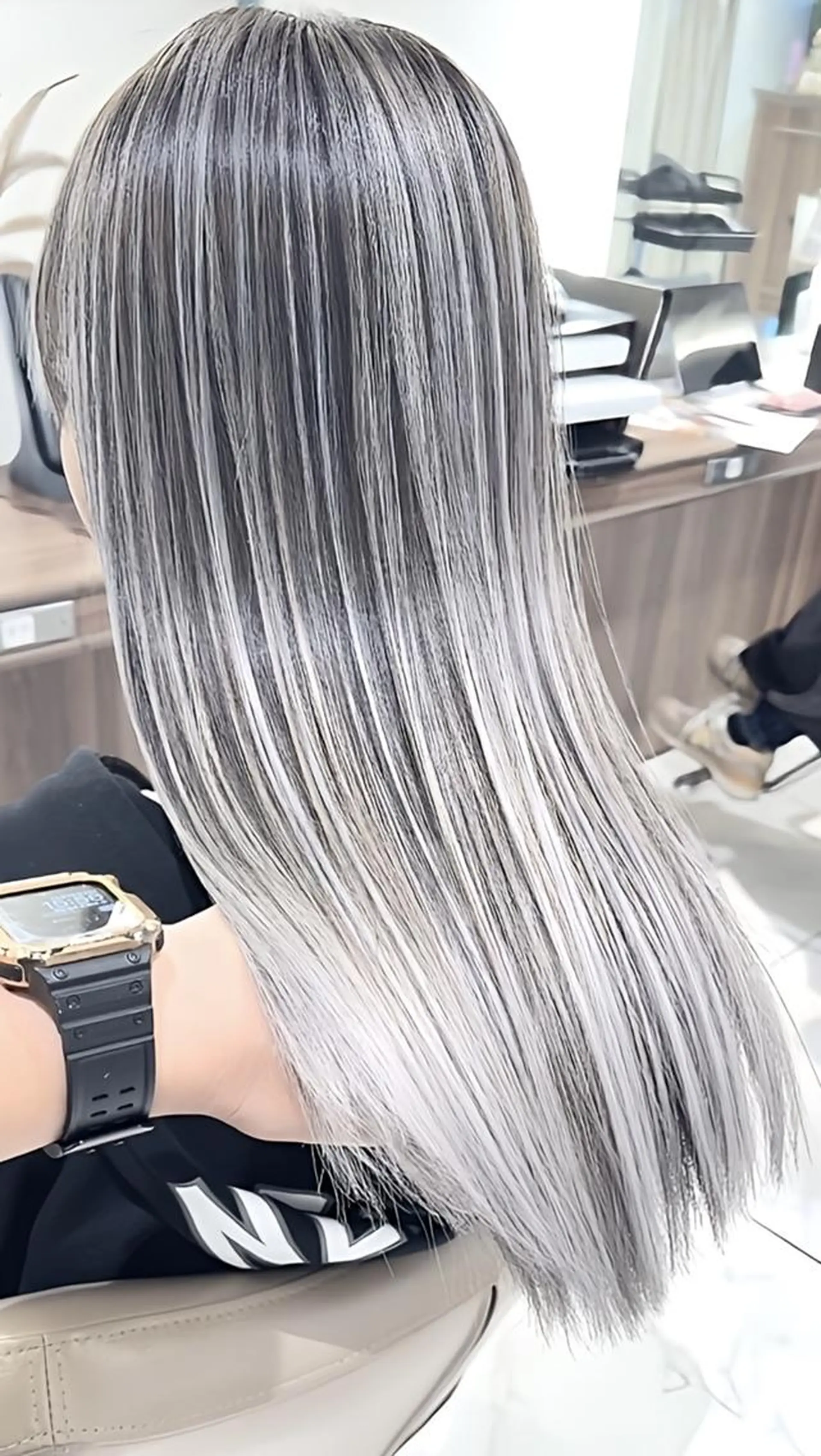 ロング カラー 髪質改善 ヘアカラー トリートメント ＡＳＨ大宮/ブリーチ 髪質改善/カラーのヘアスタイル