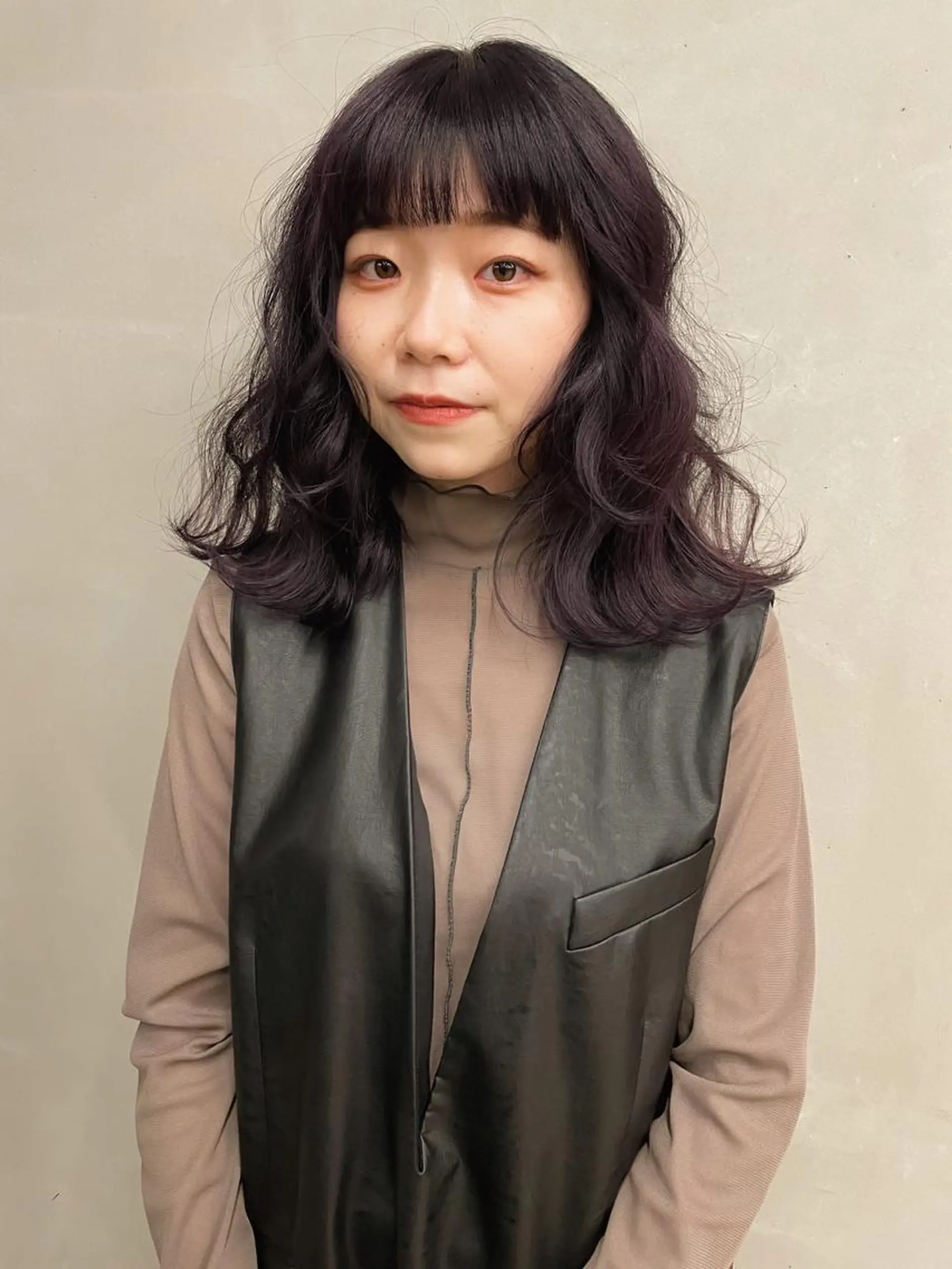 ミディアム カラー ラベンダーカラー カット ヘアカラー トリートメント センスをお届けします 大谷将生INFPのヘアスタイル