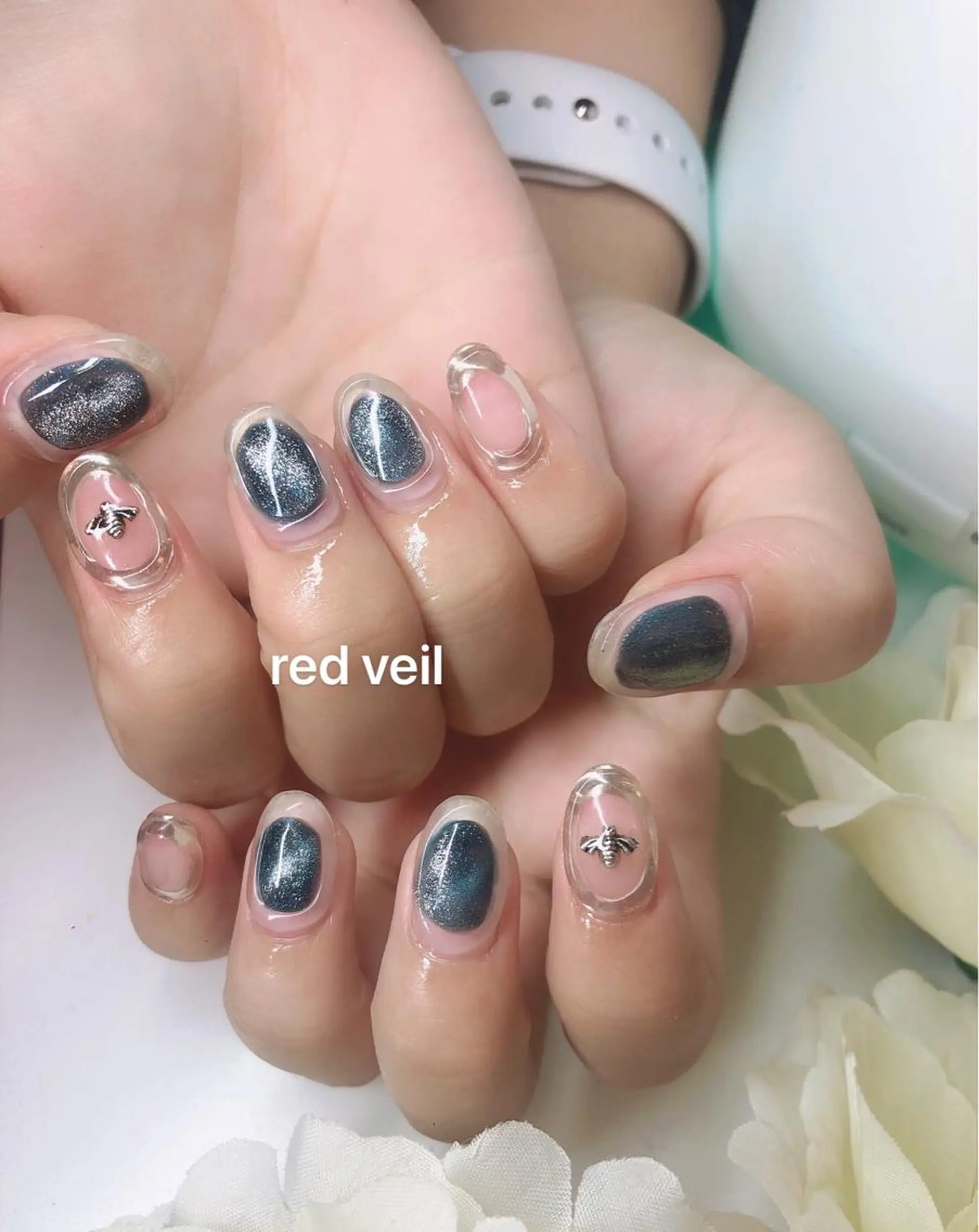 ミディアム ネイル 長さ出し専門 nynaのネイルデザイン