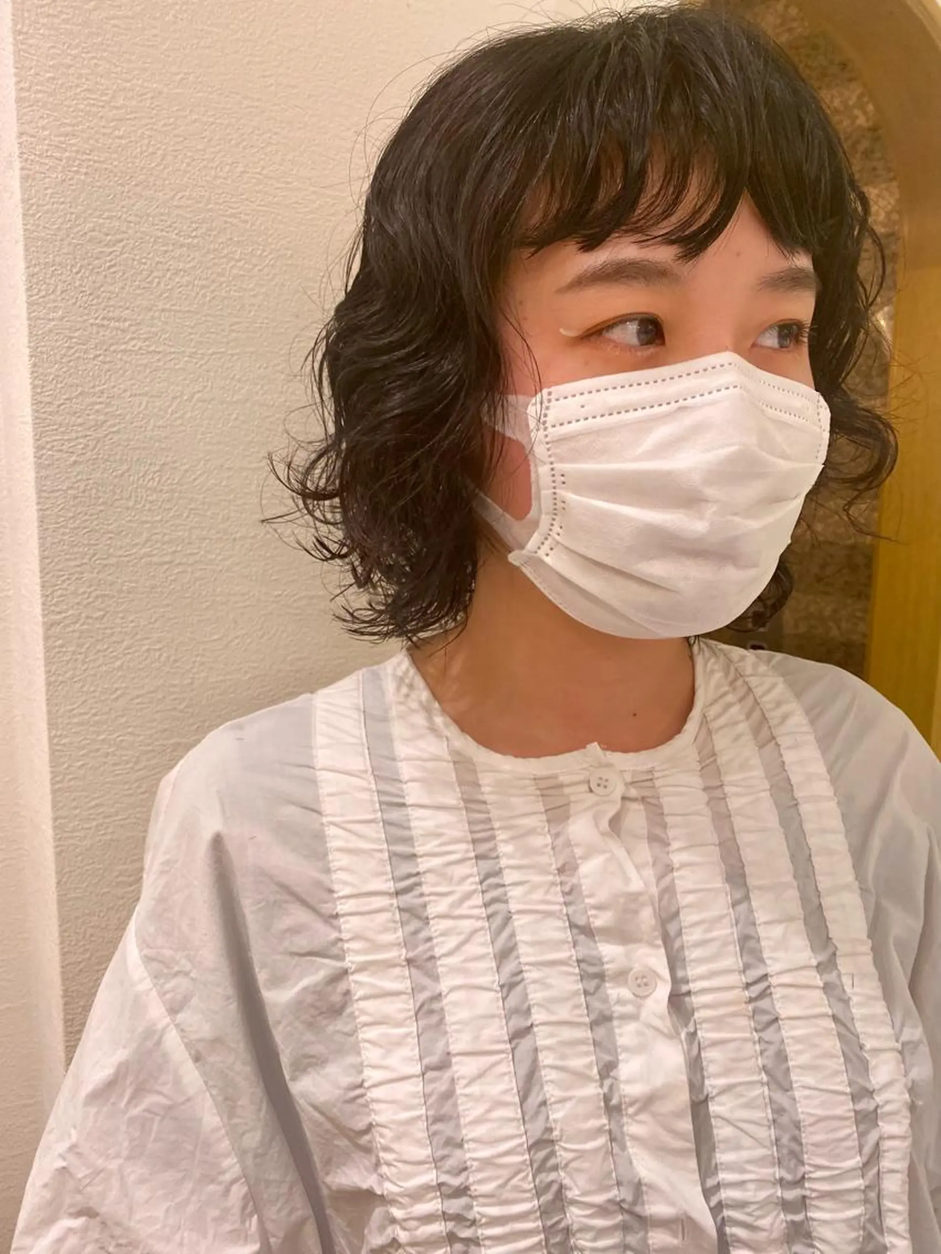 ミディアム パーマ 顔周り/ブリーチなし /縮毛矯正🫧伊勢のヘアスタイル