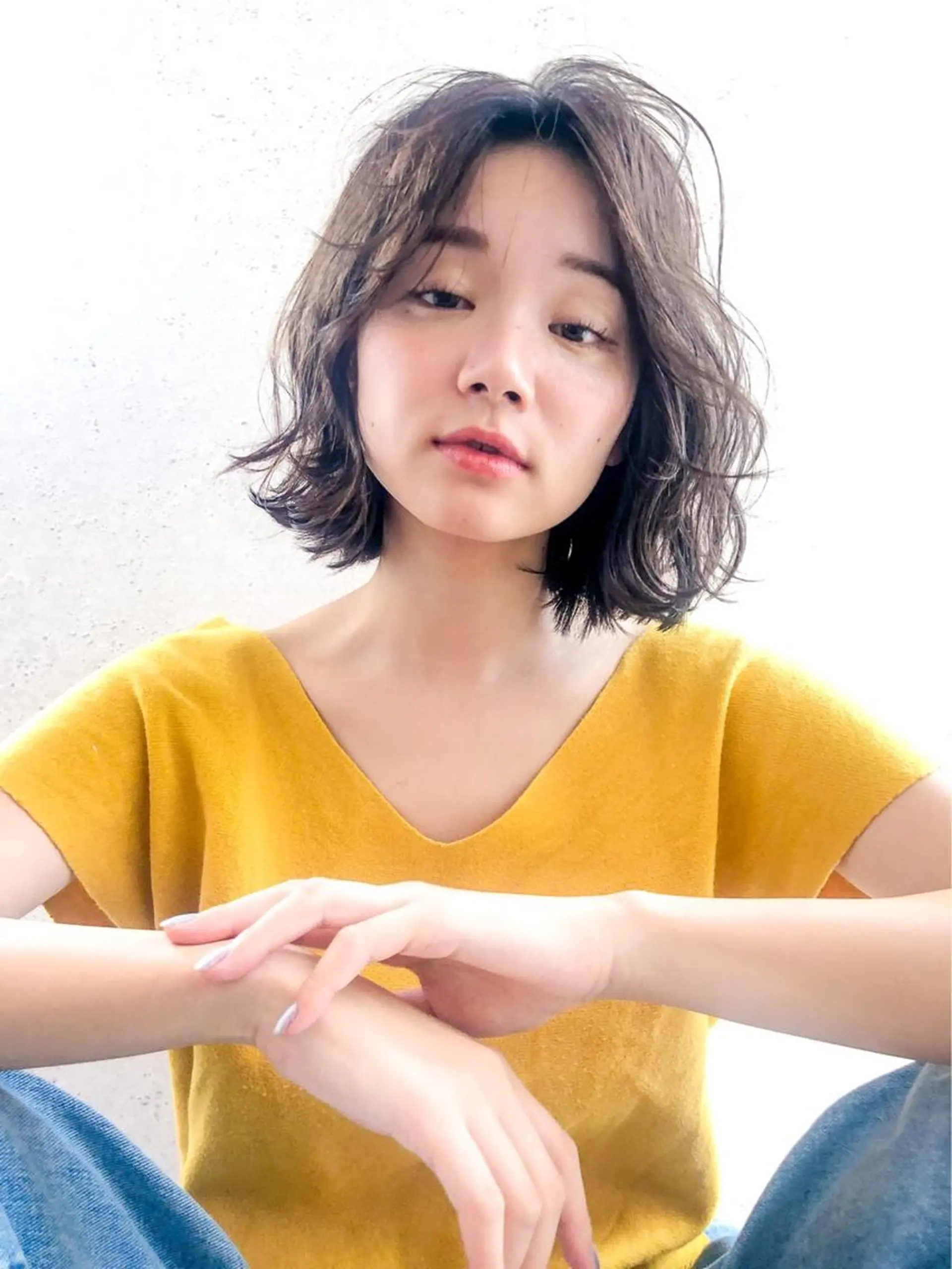 ミディアム カラー カット ヘアカラー トリートメント ☕️ベージュカラー 内藤光哉☕️のヘアスタイル