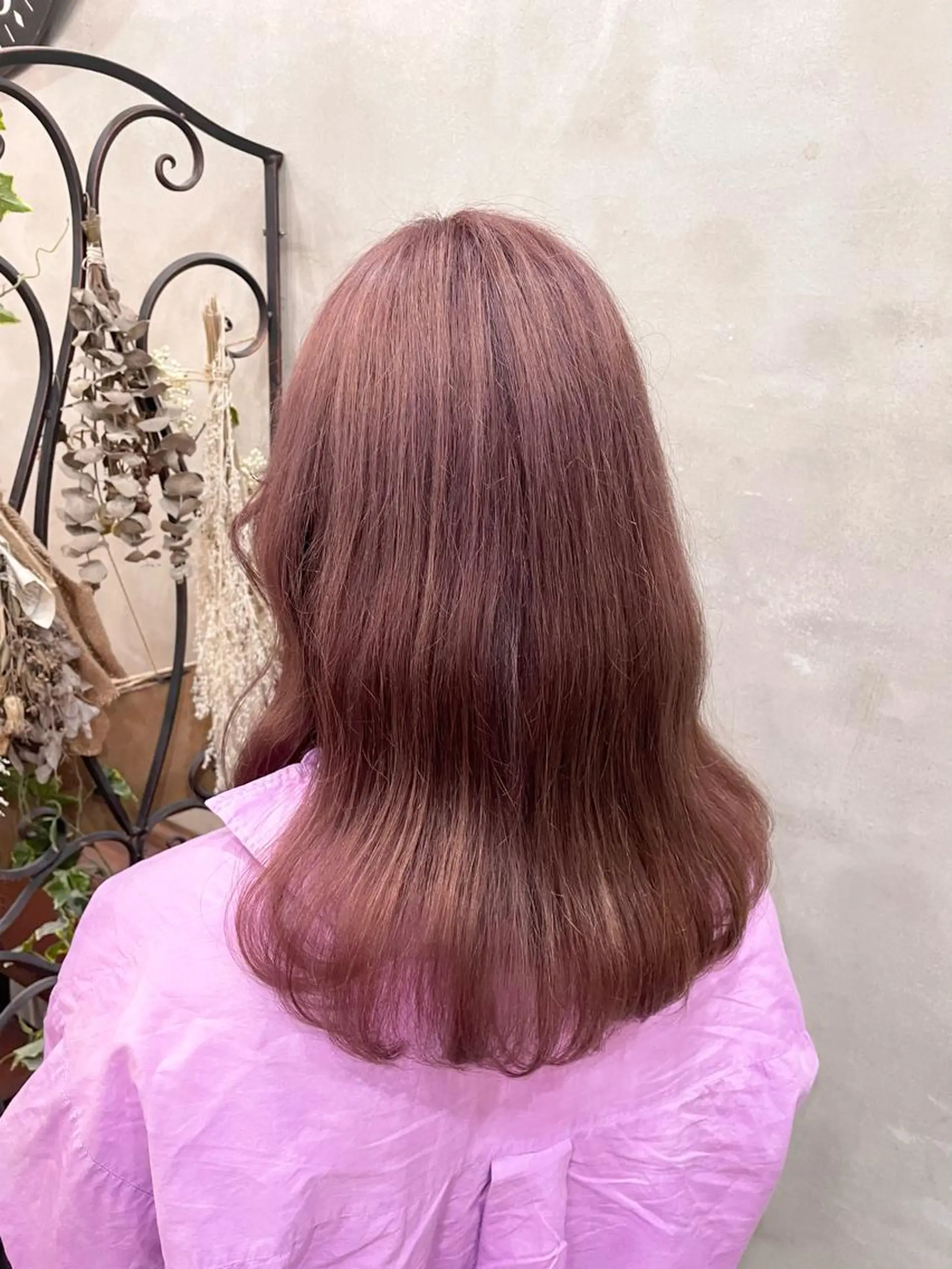 セミロング カラー グレージュ ピンクカラー カット ヘアカラー トリートメント 【ピンク/韓国ヘア/ ヘアセット】亜海のヘアスタイル