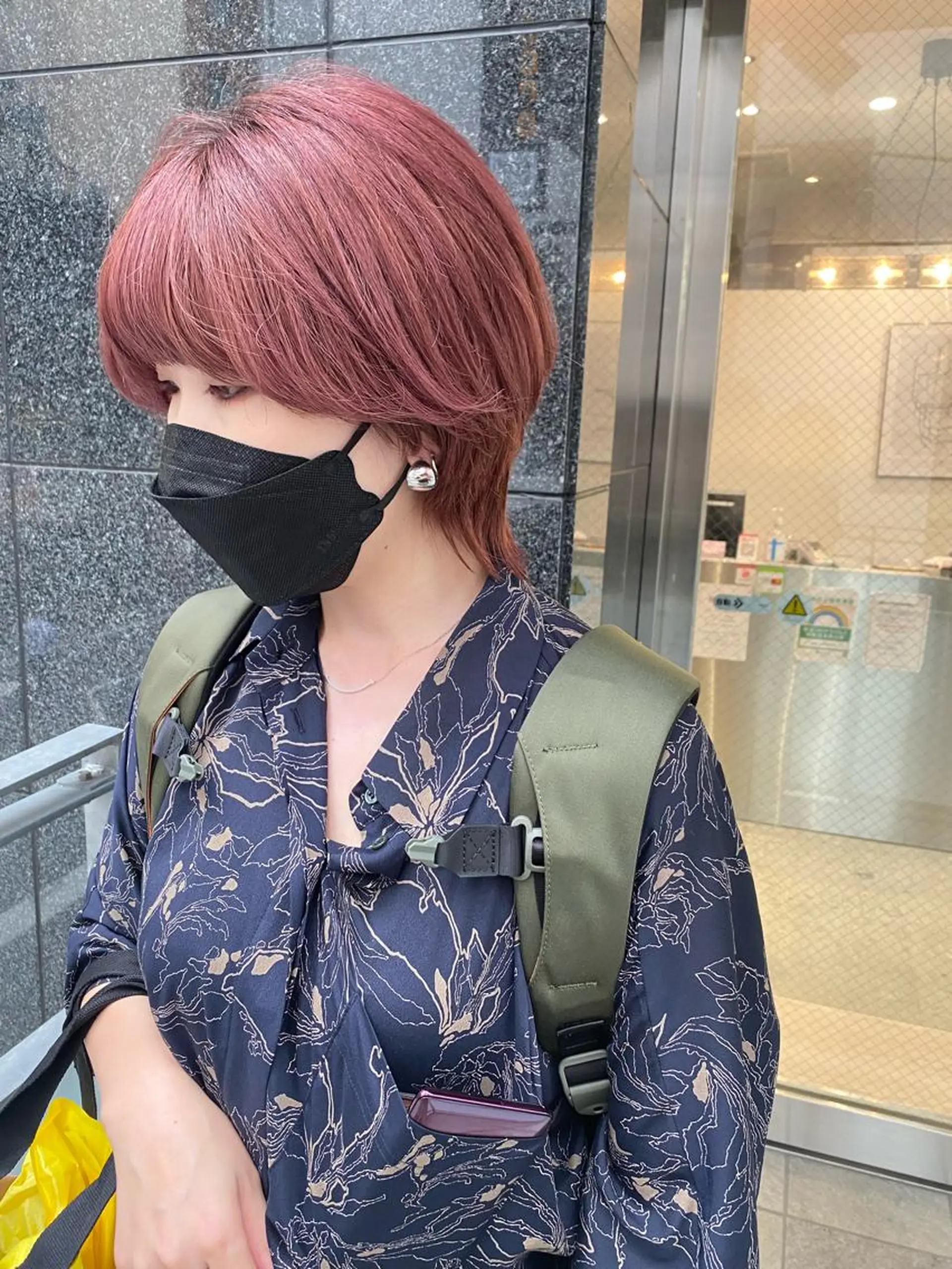 ショート カラー ピンクカラー ショートヘア ウルフカット レイヤーカット🪽 MARINA🦩のヘアスタイル