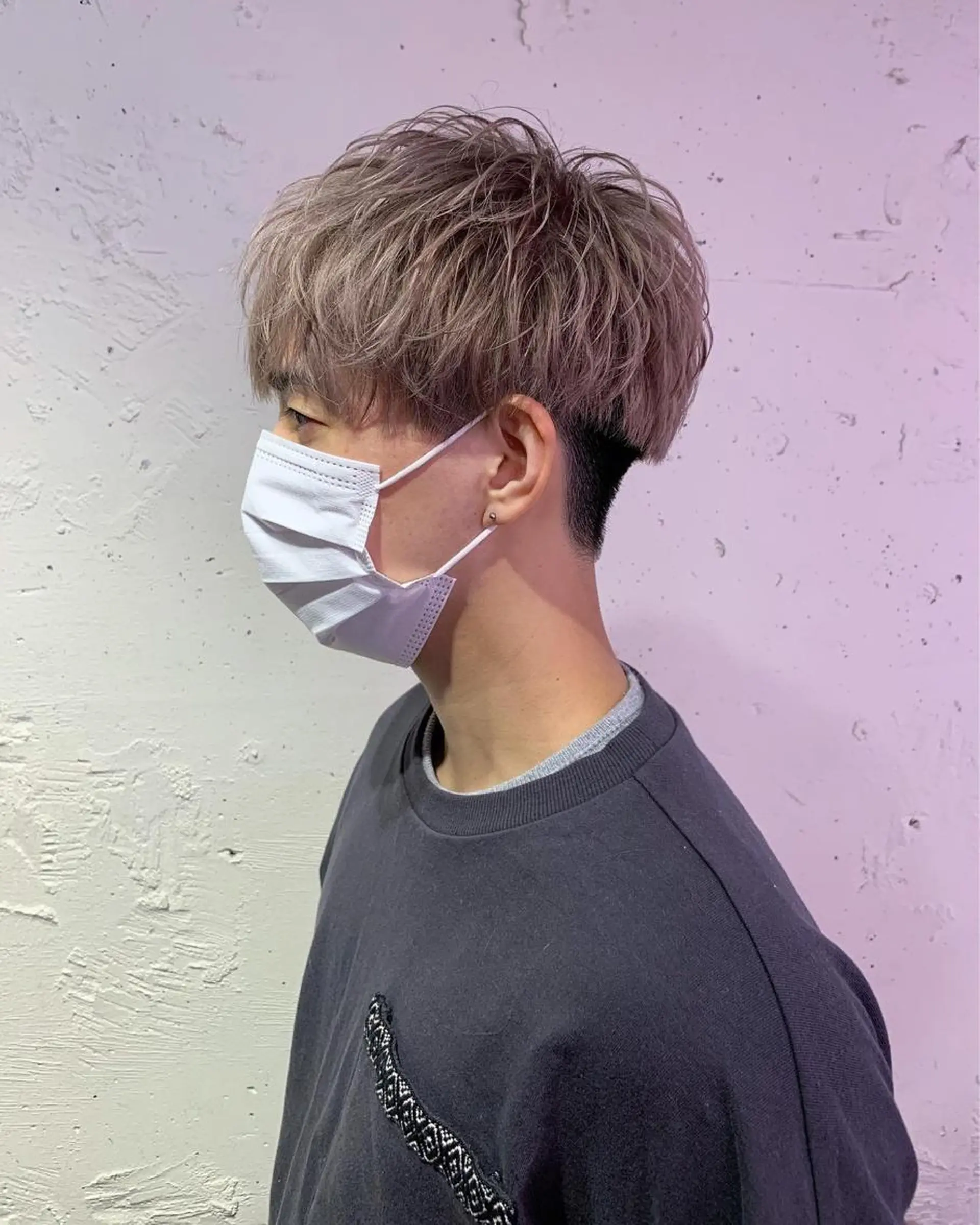 ショート カラー メンズ メンズブリーチ ブリーチ 中性ウルフカット ケアブリーチ/ケイトのヘアスタイル