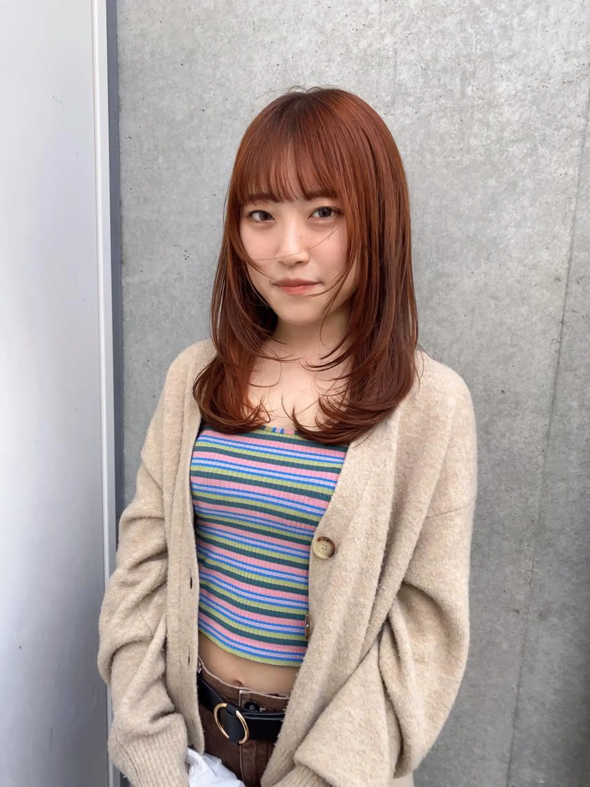 ミディアム カラー レイヤー/柔色 カラー/SAkiのヘアスタイル