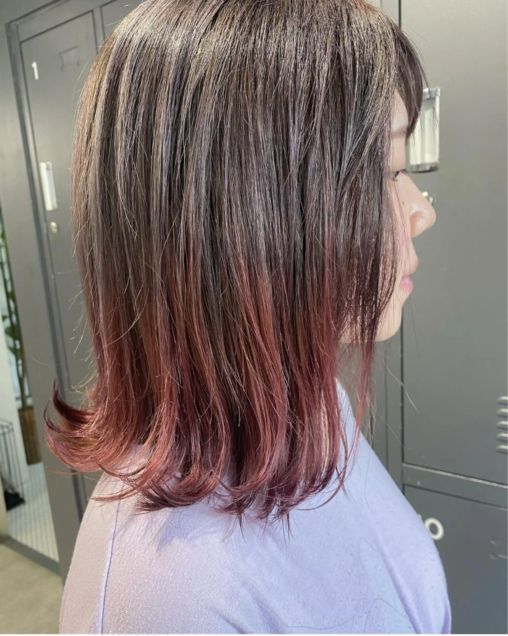 ミディアム カラー ヘアアレンジ グラデーションカラー ピンクカラー カット ヘアカラー #ブリーチカラー Akihoのヘアスタイル