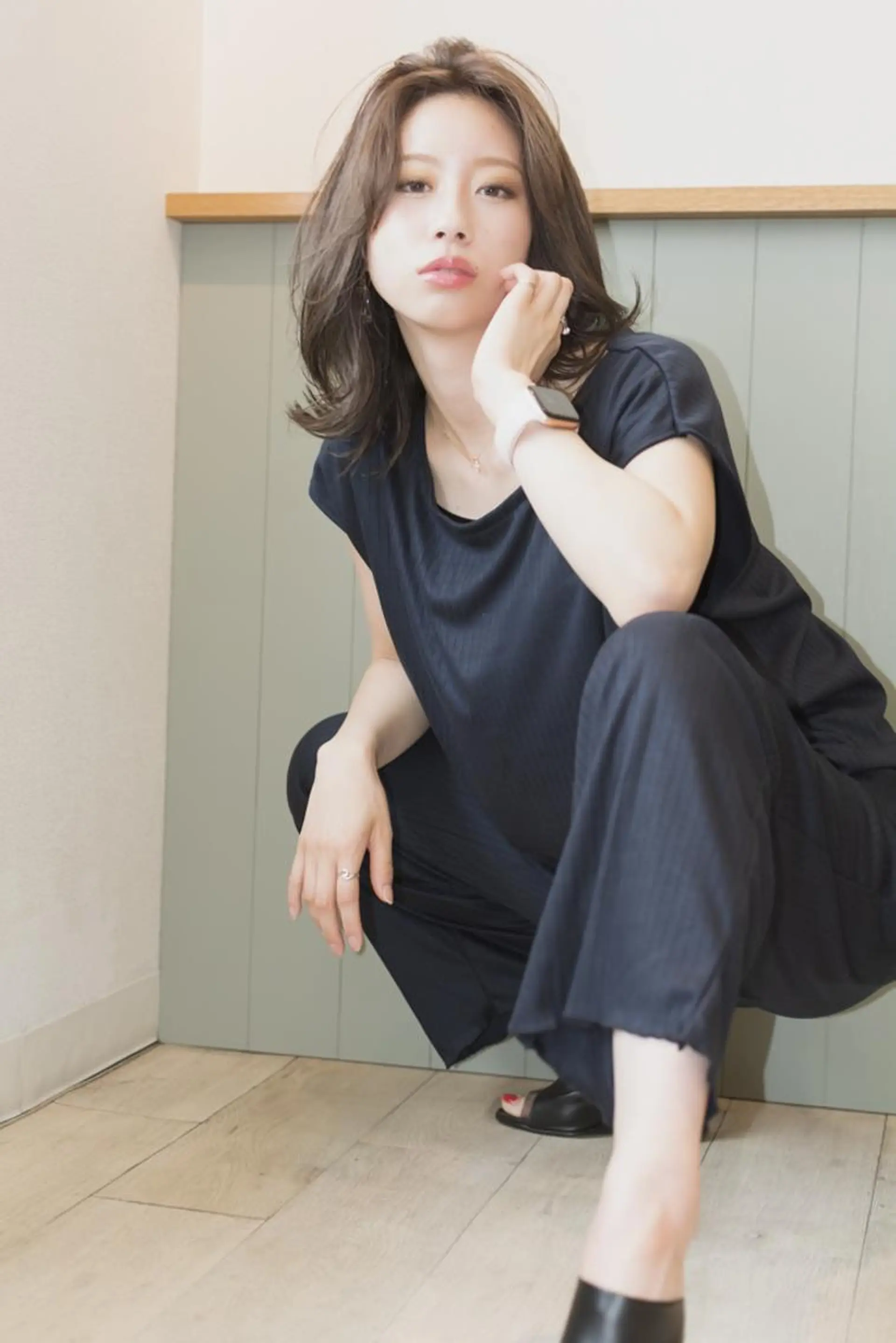 ミディアム カラー ショートボブ ベージュカラー ブルーカラー ブルージュ グレージュ 撮影モデル 斉藤 正敏のその他イメージ