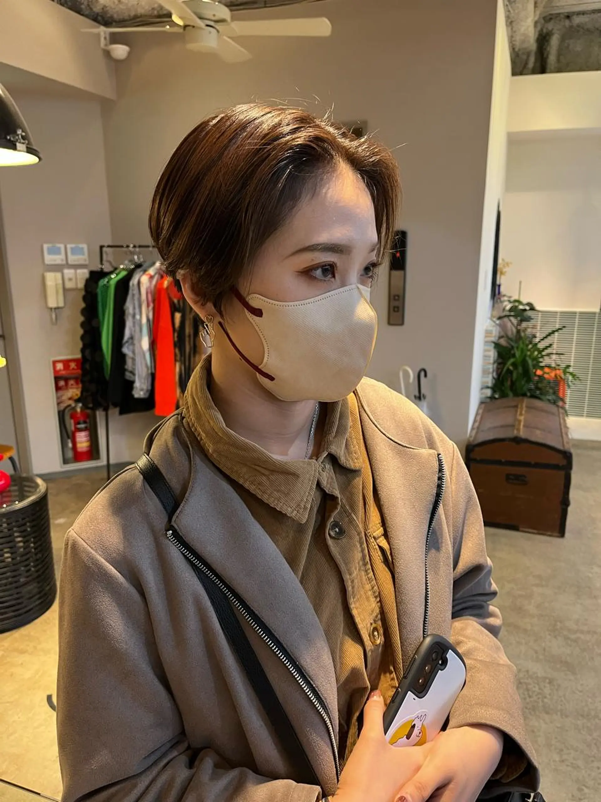 ショート カラー ブラウンカラー 似合わせカット ショートヘア ヘアカラー トリートメント 🩷ハイトーン透明感 レイヤー🩷ユリカのヘアスタイル