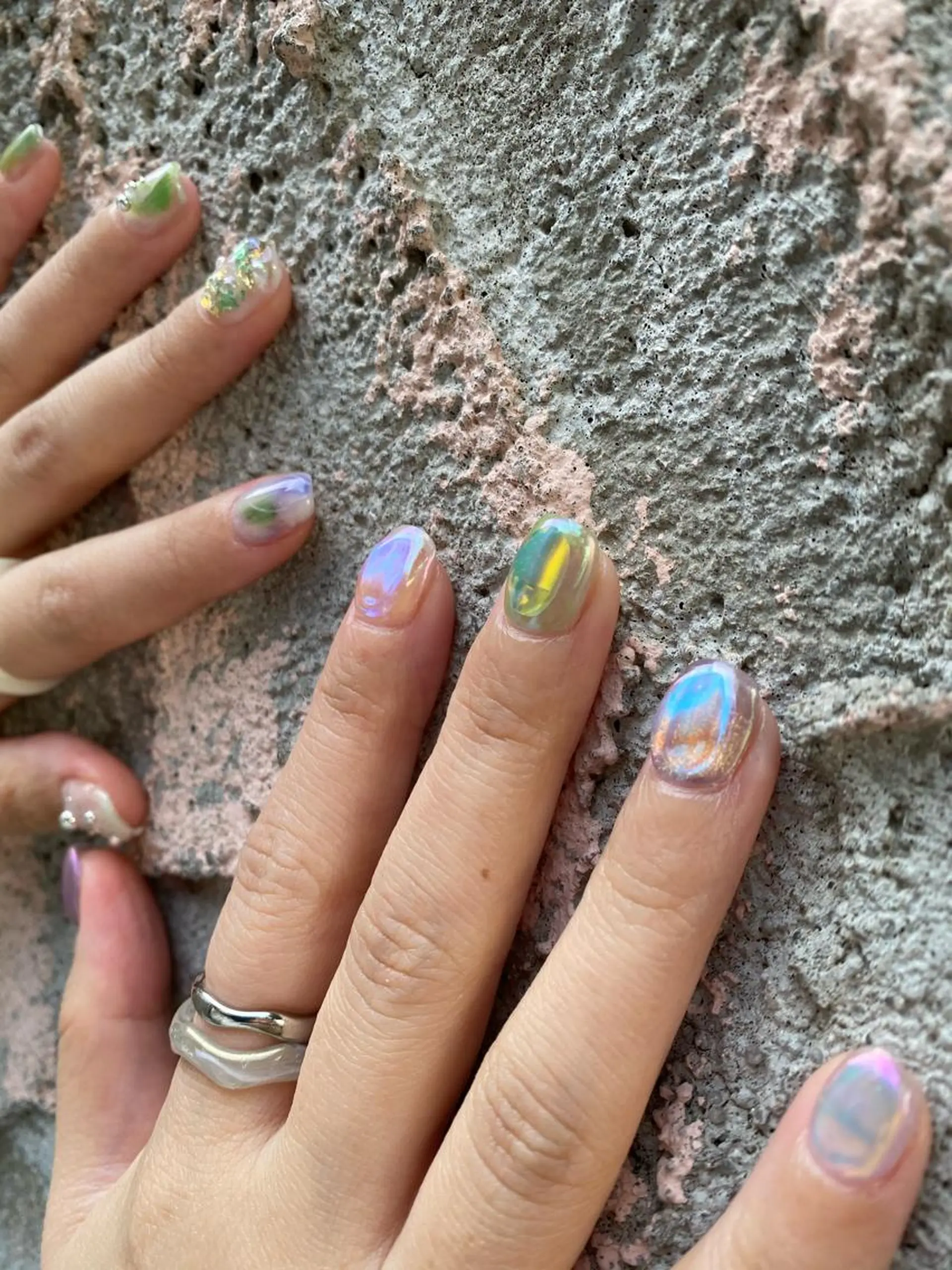 ネイル 氷ネイル・うるうるネイル 🌼大西洋子 laughl🌼のネイルデザイン
