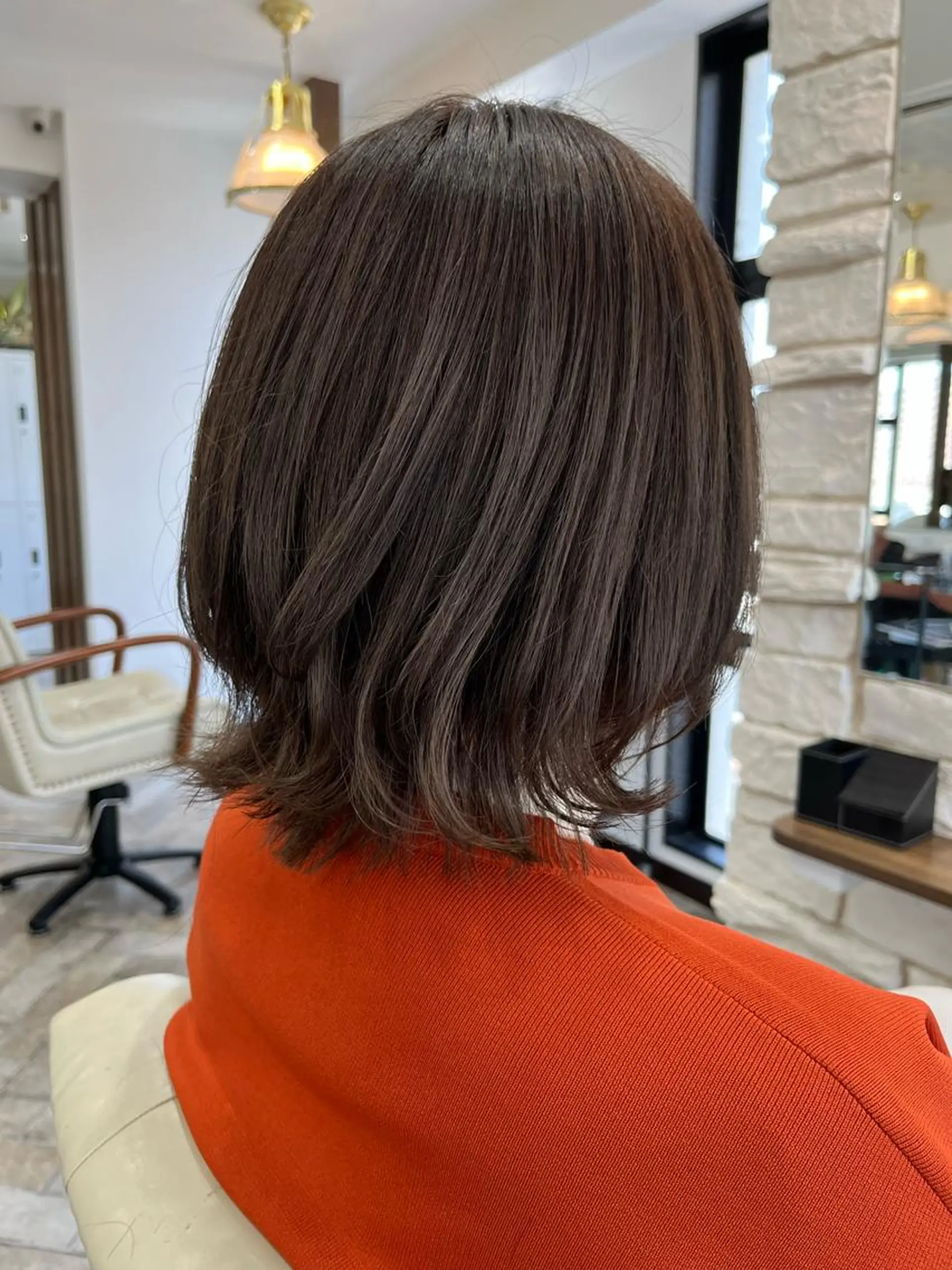 ミディアム ウルフカット カット ヘアカラー トリートメント 宮永 瑞樹のヘアスタイル