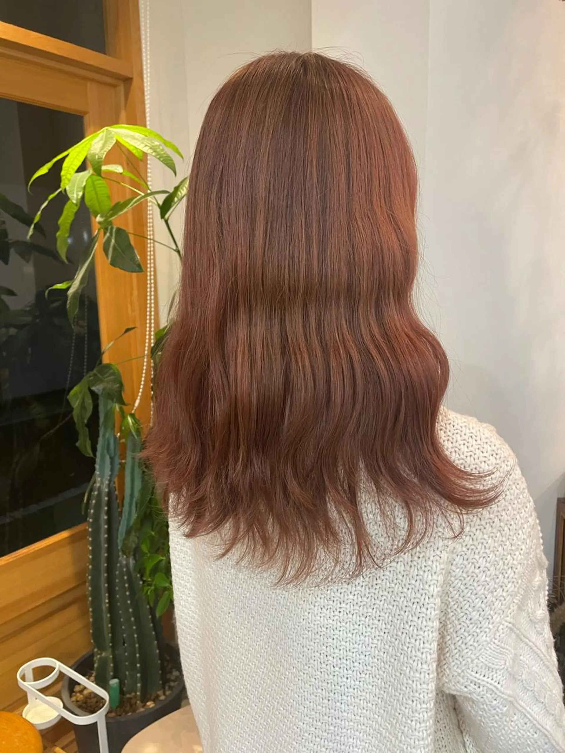 セミロング カラー ベージュカラー ブリーチ ブリーチなしカラー ピンクカラー ピンクベージュ カット ヘアカラー トリートメント 中目黒🌼 🌼ハナのヘアスタイル