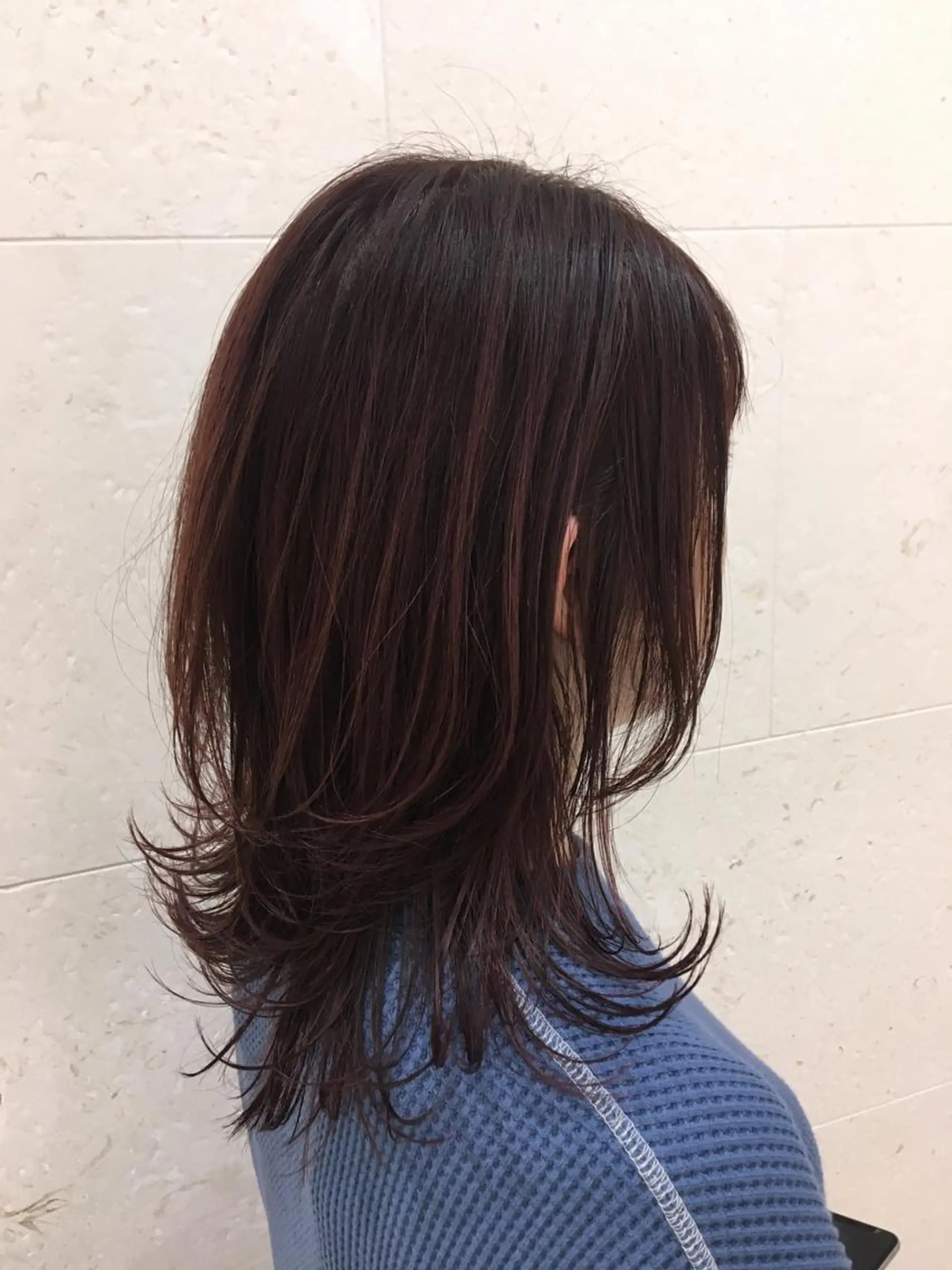 セミロング カラー イルミナカラー カット ヘアカラー トリートメント 斉藤 貴也のヘアスタイル