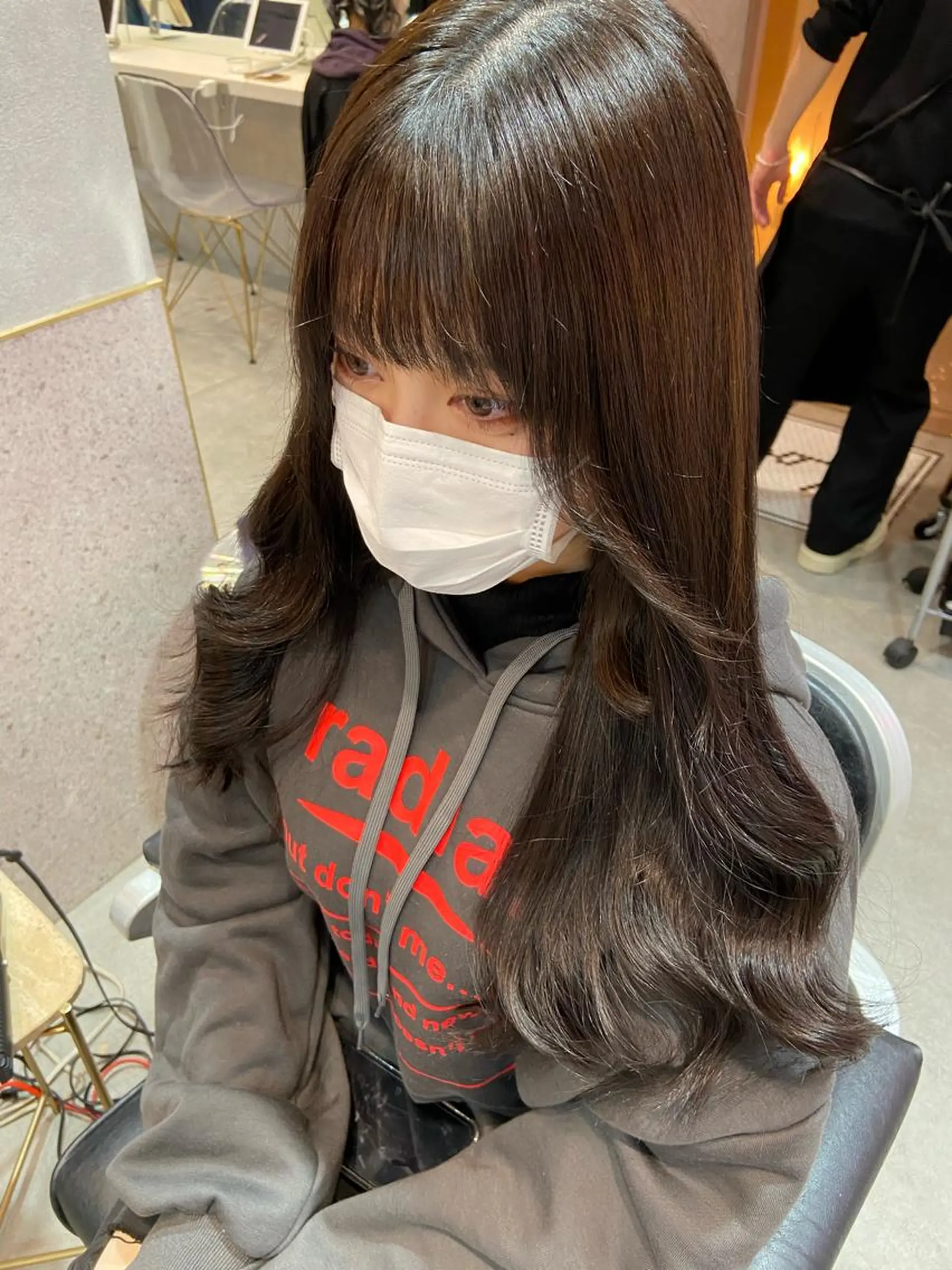 ロング シールエクステ くびれヘア エクステ 韓国風ヘア ロング 新宿/韓国ヘア 中明度カラー/かやのヘアスタイル