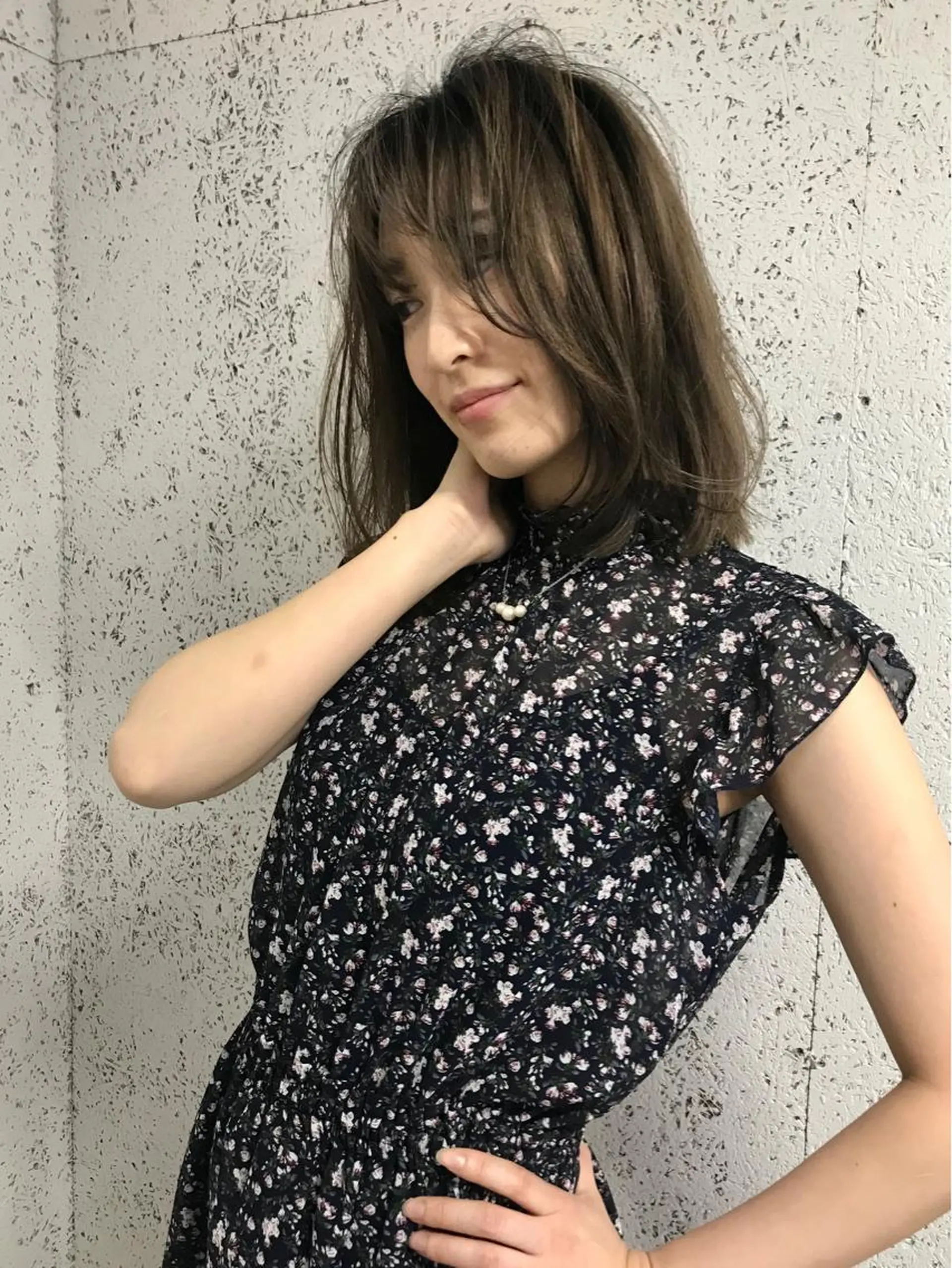 セミロング カラー steed tokyo所属・KOOKI スティードトーキョーのヘアスタイル