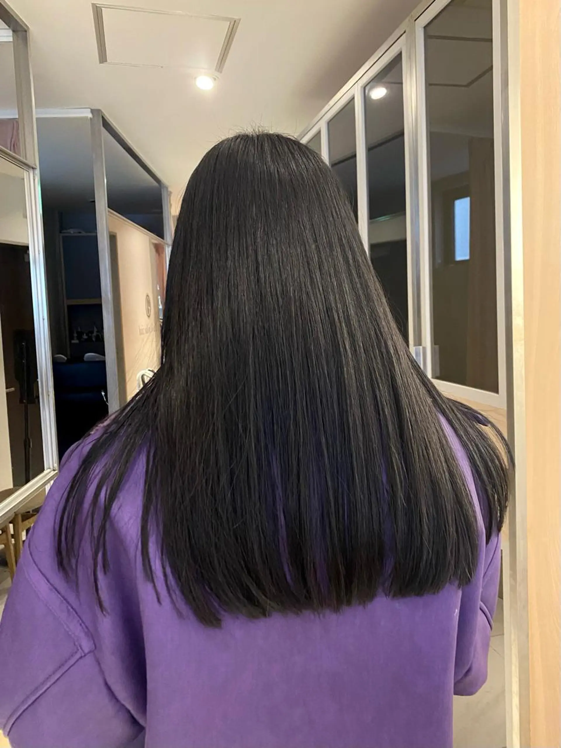 ロング カラー 縮毛矯正 トリートメント ヘッドスパ ヘアセット 艶髪/ダークトーン 🩶丸山日向のヘアスタイル