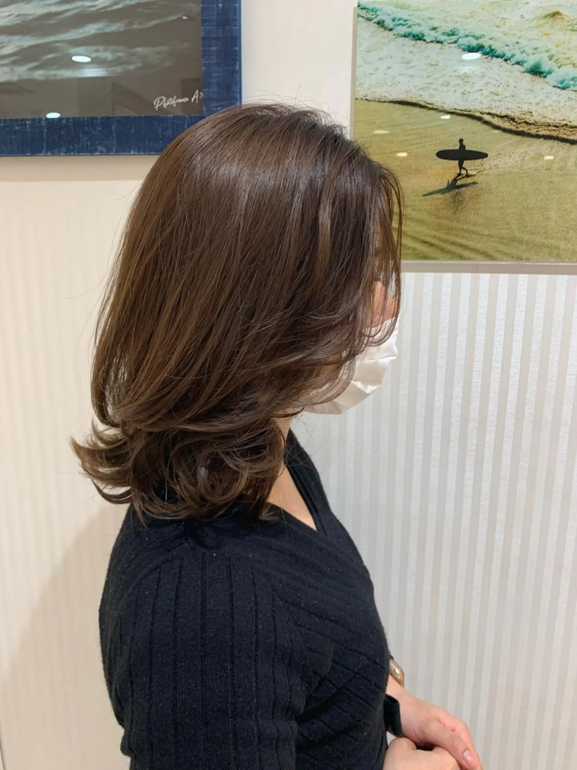 セミロング カラー イルミナカラー トリートメント 藤森 希美のヘアスタイル