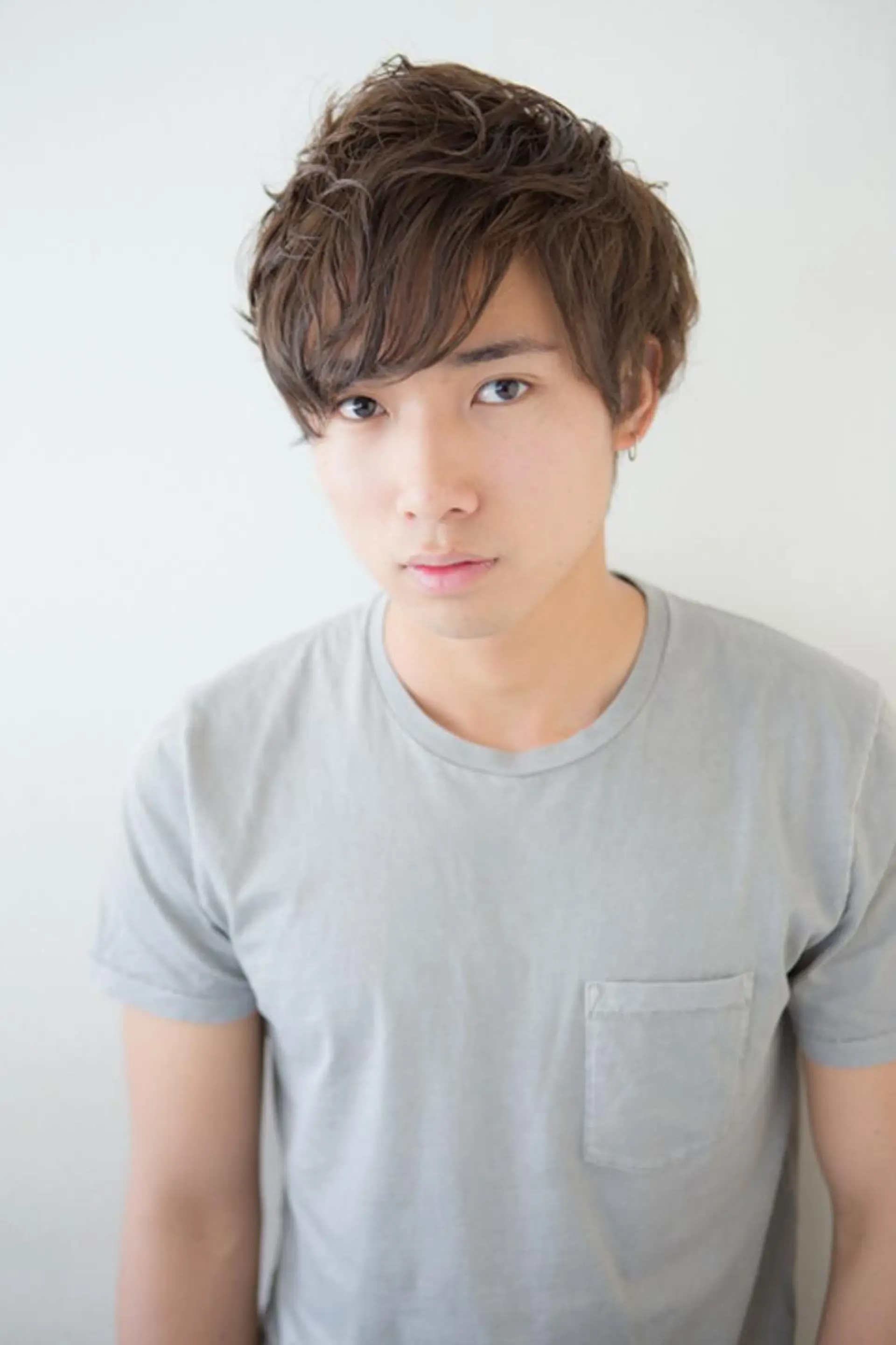 ショート メンズ メンズパーマ カット パーマ hair living Liko池袋東口店所属・✨透明感カラー🌱 上村　舜のヘアスタイル