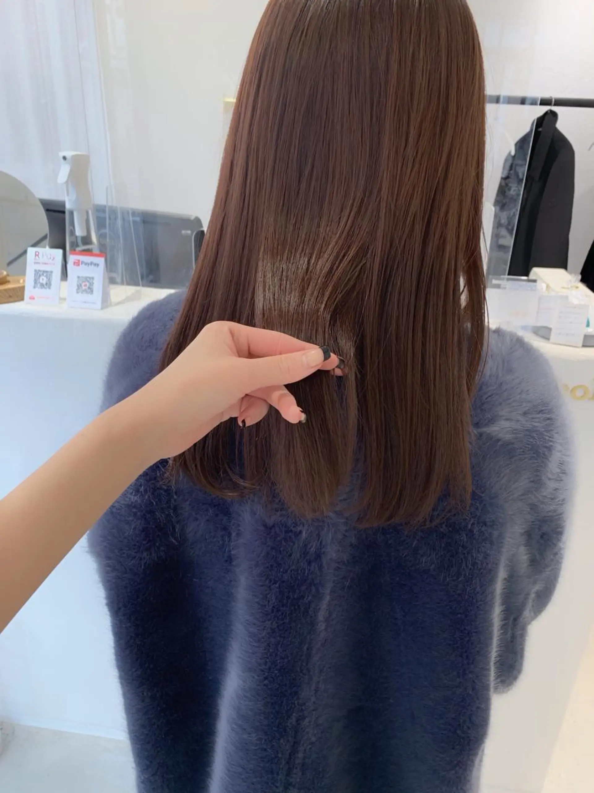 セミロング カラー カット ヘアカラー トリートメント 顔周りレイヤー 🎀マリノのヘアスタイル