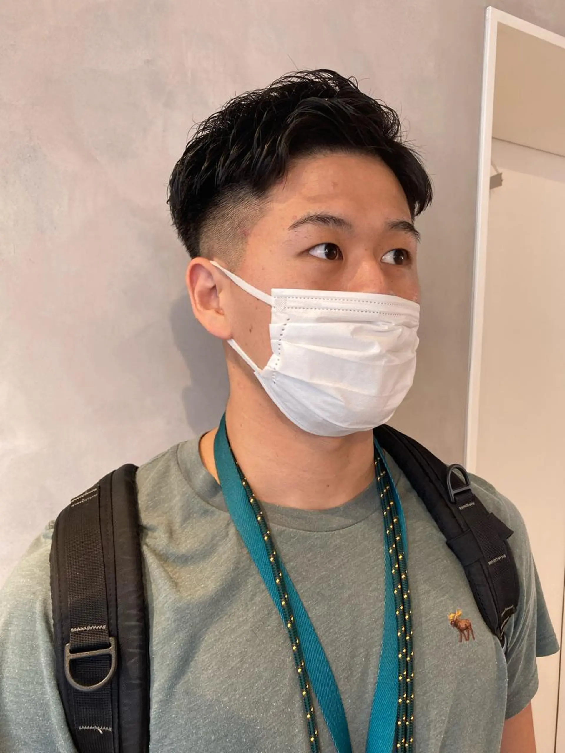 ショート パーマ メンズ フェードカット 🟢ウルフ／スパイラ ルパーマ／大西🟢のヘアスタイル