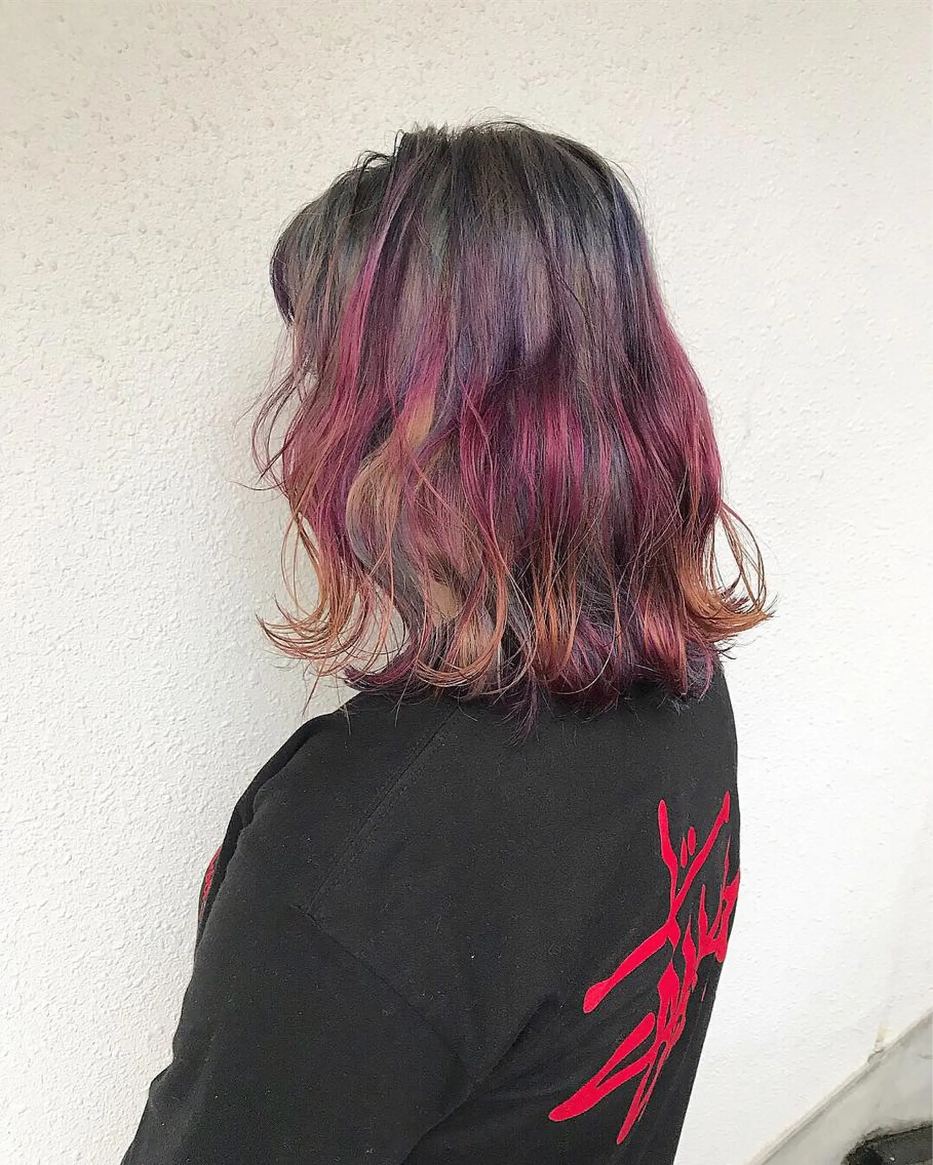 ショート カラー ブリーチ ハイライトカラー ユニコーンカラー ハイライト インナーカラー/天神 ブリーチ/吉田のヘアスタイル