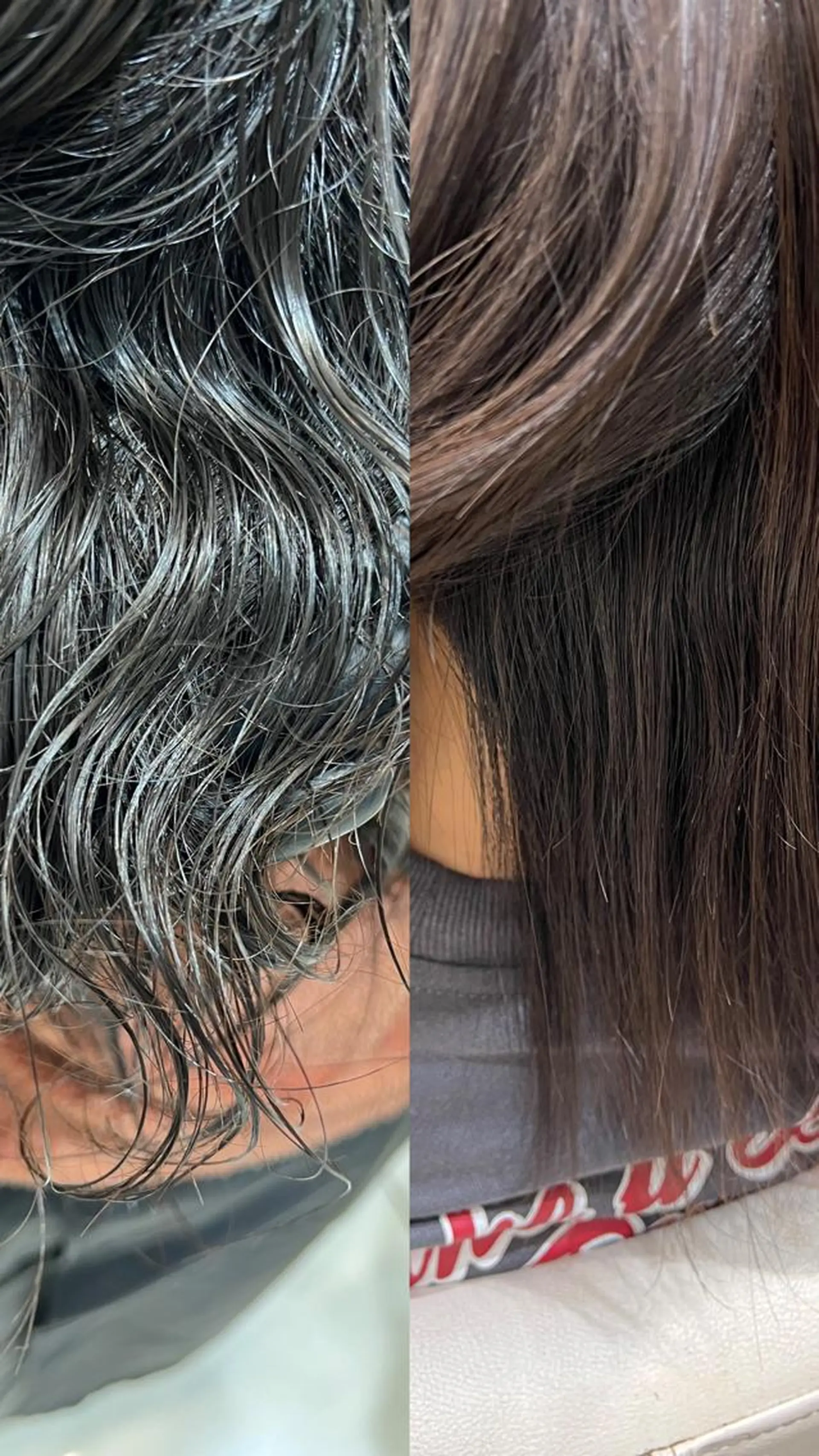 セミロング 髪質改善 カット 縮毛矯正 ☃️顔周りレイヤー グレージュSHUTOのヘアスタイル