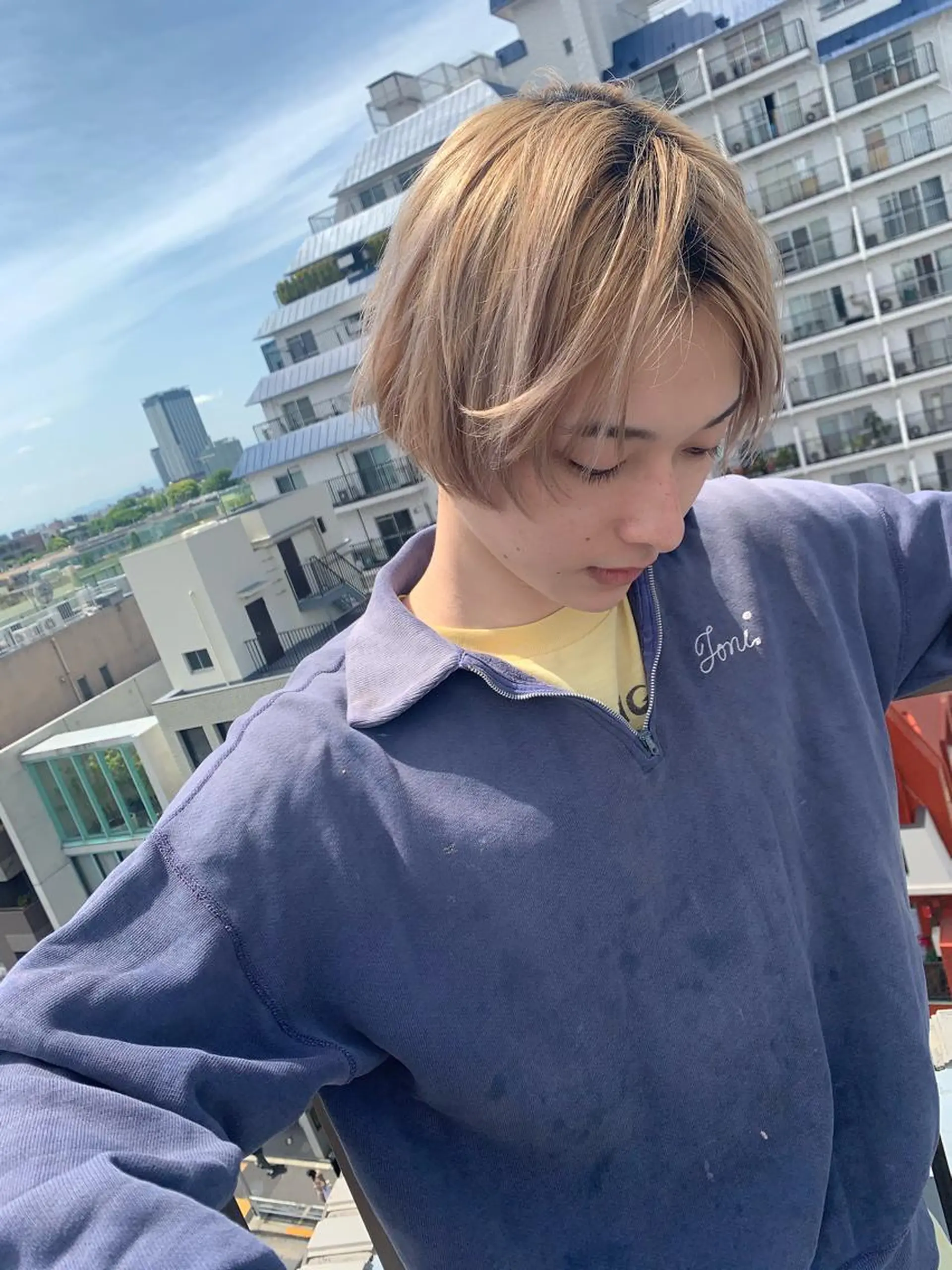 ショート カラー メンズ カット ヘアカラー トリートメント pole/apartment所属・💓パーマ，💗 レイヤーカットのヘアスタイル