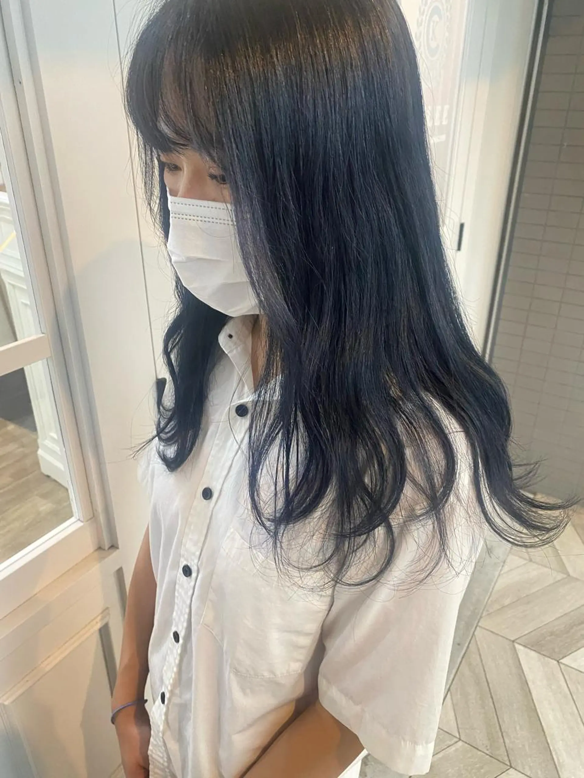 セミロング カラー 韓国×髪質改善カラー 💎hinaのヘアスタイル