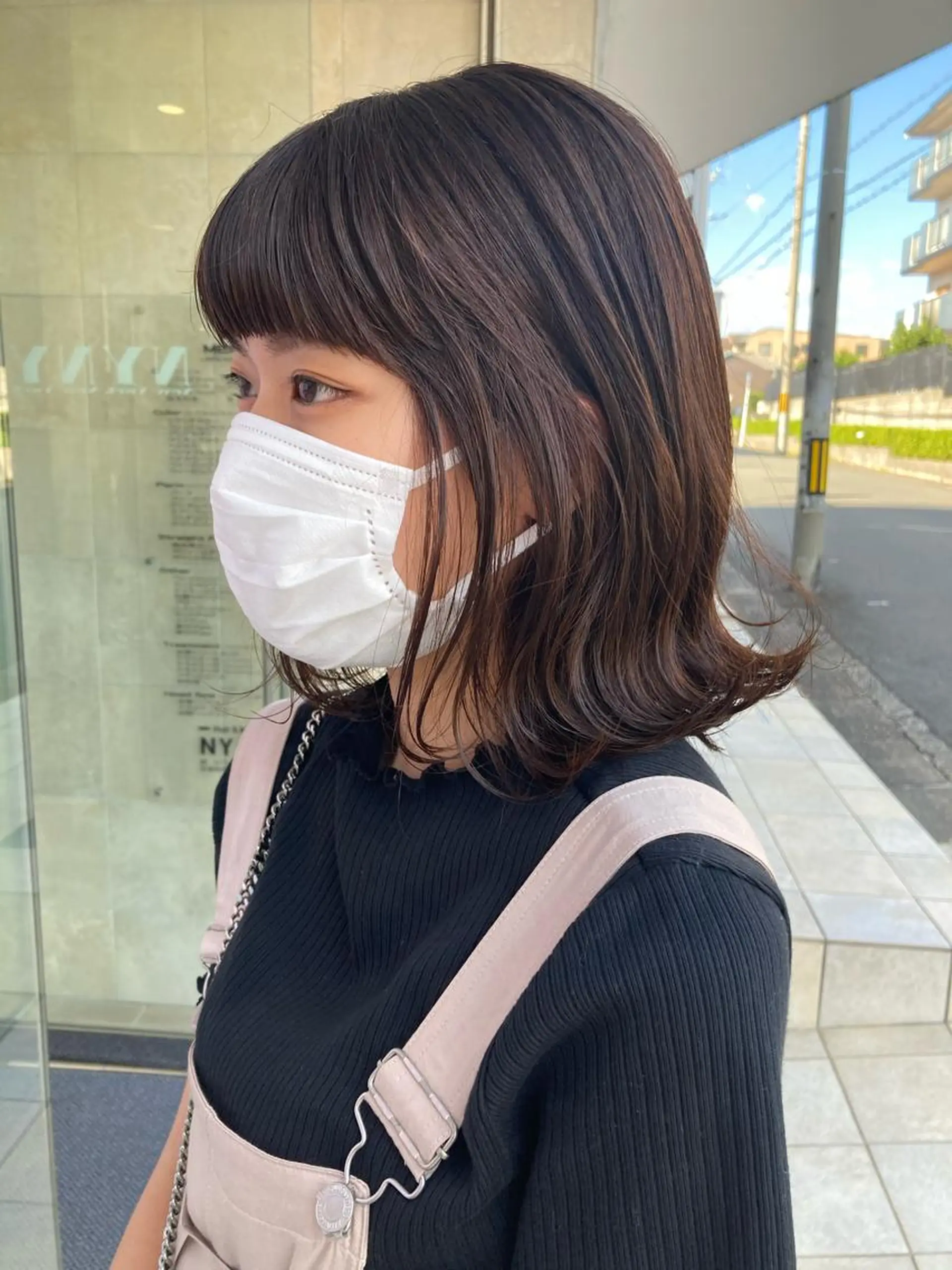 ミディアム カラー 田中 あかねのヘアスタイル