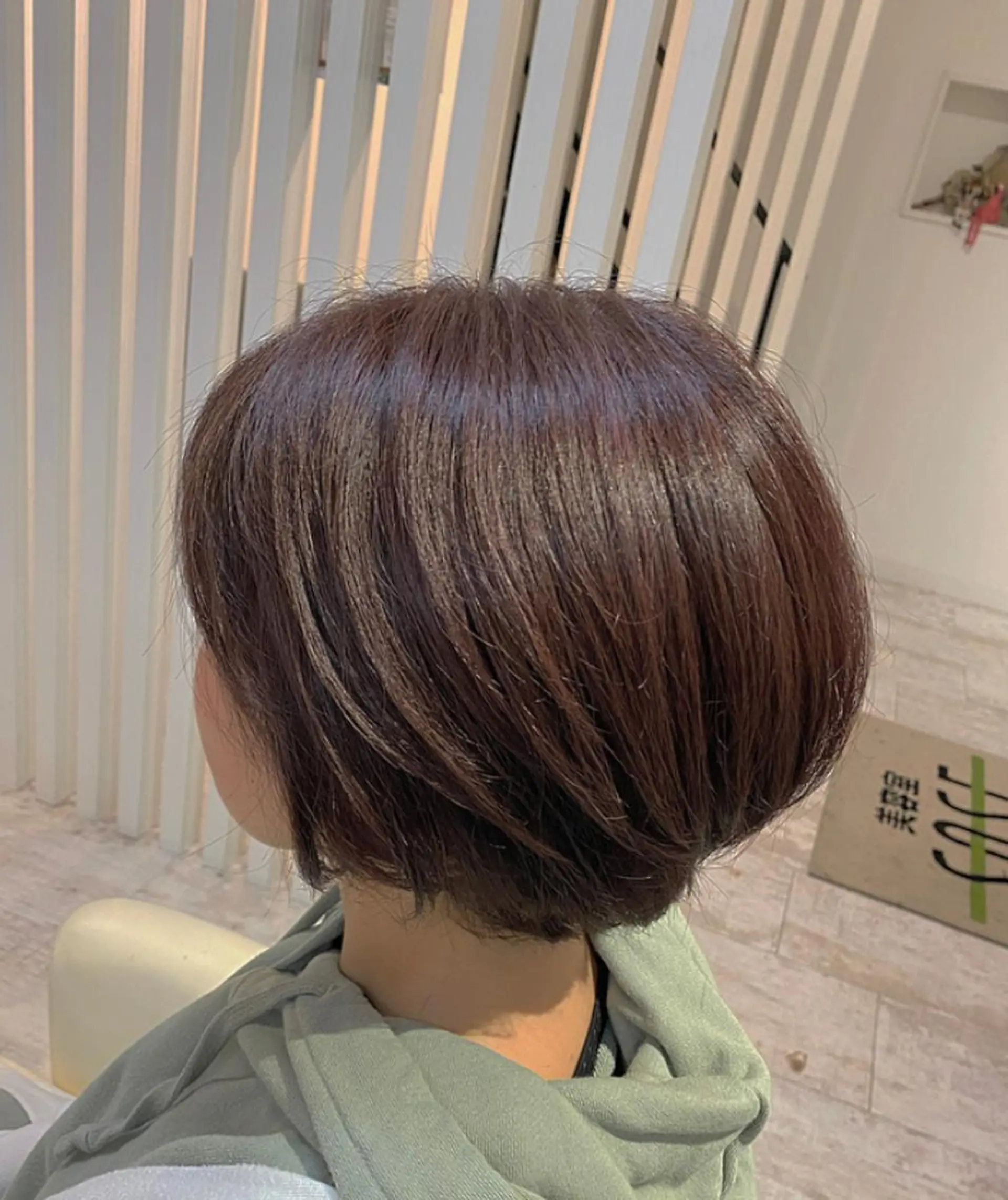 ショート カラー ブリーチなしWカラー /酸性ストレート河本のヘアスタイル