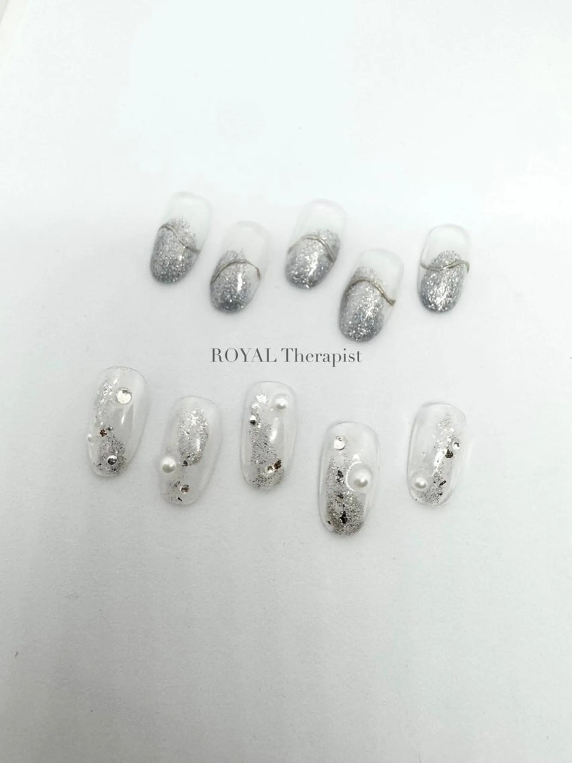 ネイル アートネイル クリアネイル 長さ出し フラッシュネイル フットネイル ハンドネイル 【寺岡】 ロイヤル•セラピストのネイルデザイン