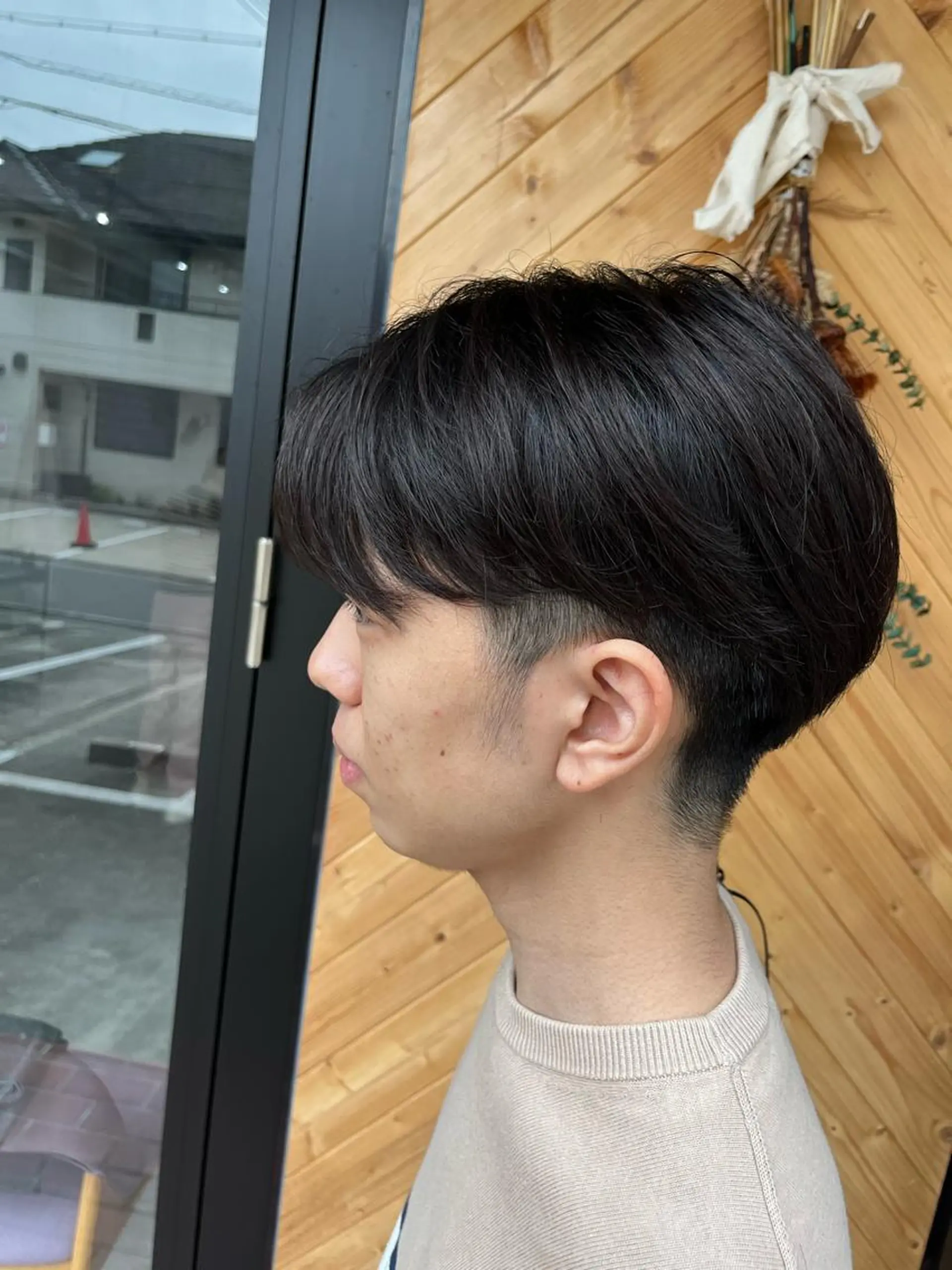 メンズ センターパート カット 丹田 龍輔のヘアスタイル