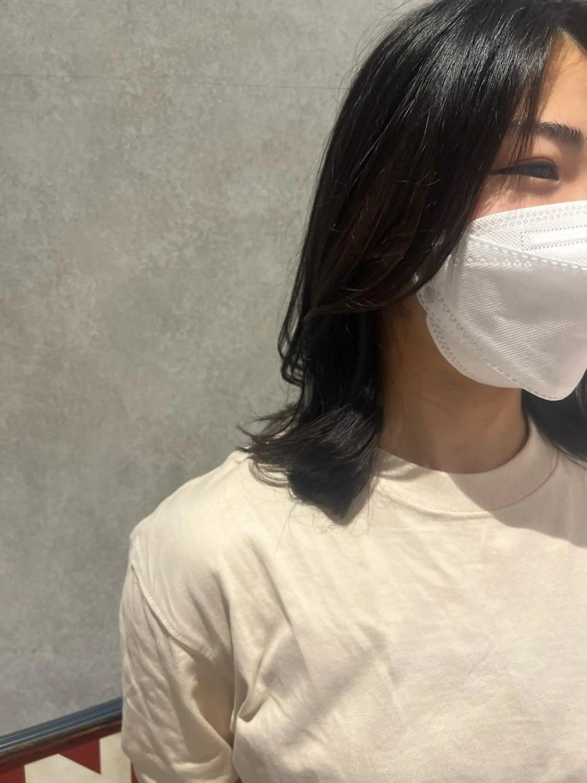 ミディアム パーマ カット パーマ トリートメント 韓国hair ·͜· watanabeのヘアスタイル