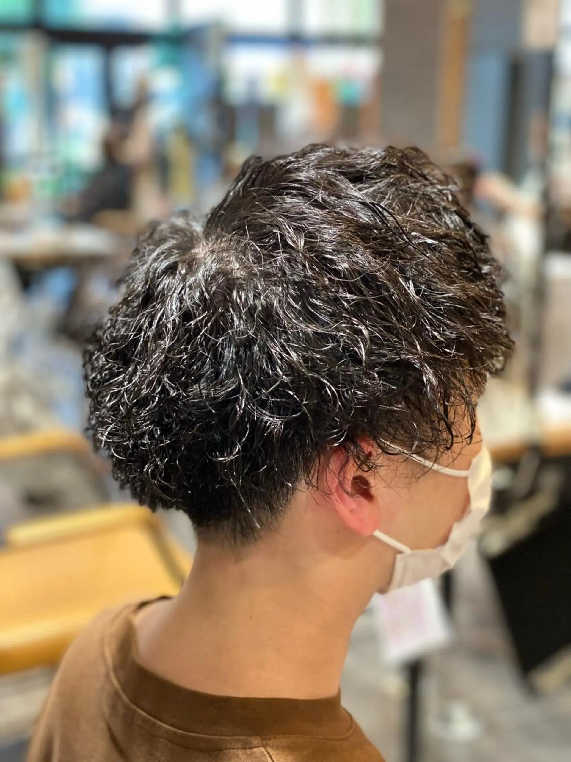 パーマ メンズ カット パーマ 尾崎 優也のヘアスタイル
