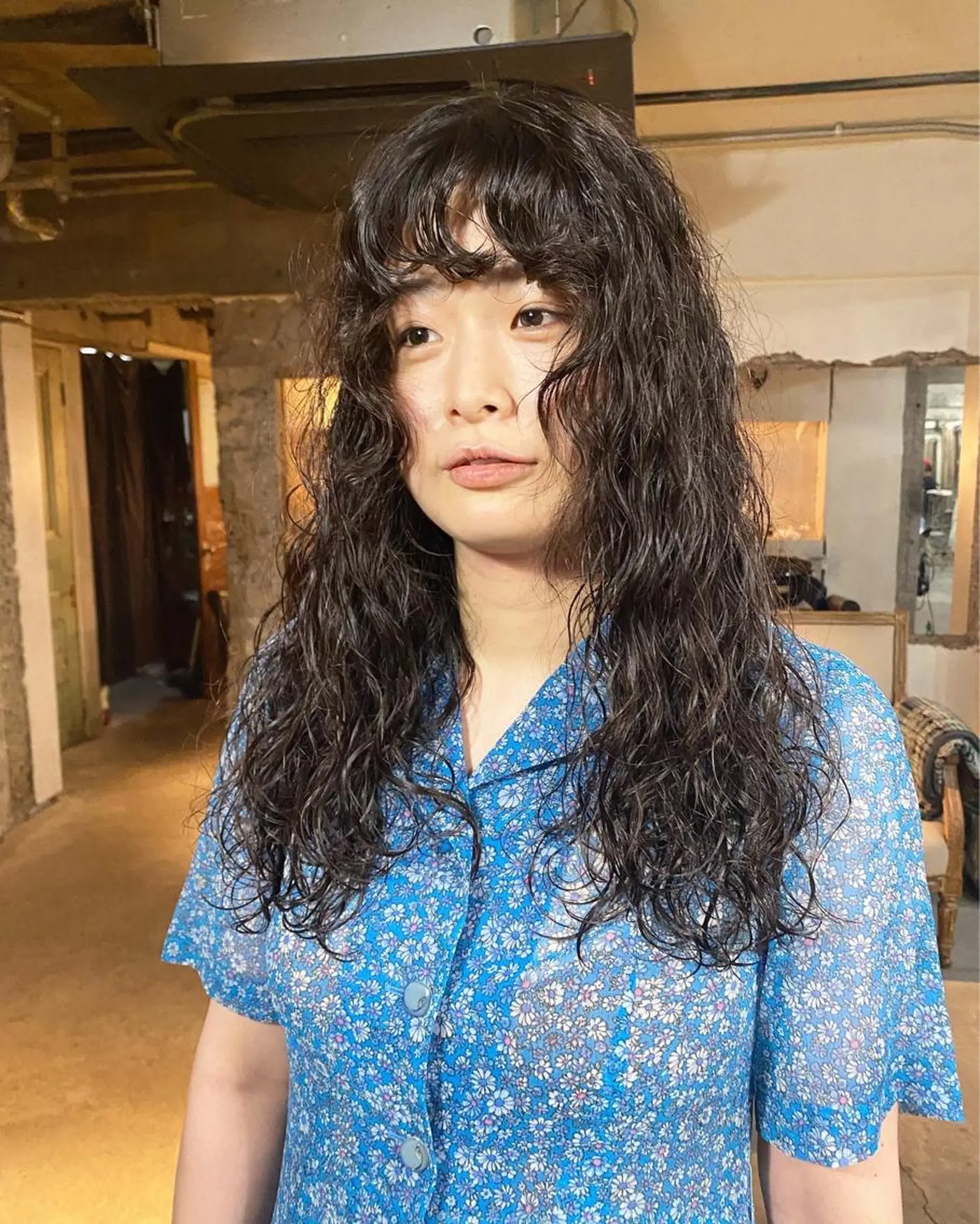 ロング パーマ くせ毛 ロング スパイラルパーマ お任せヘア☘️☘️ 及川渚のヘアスタイル