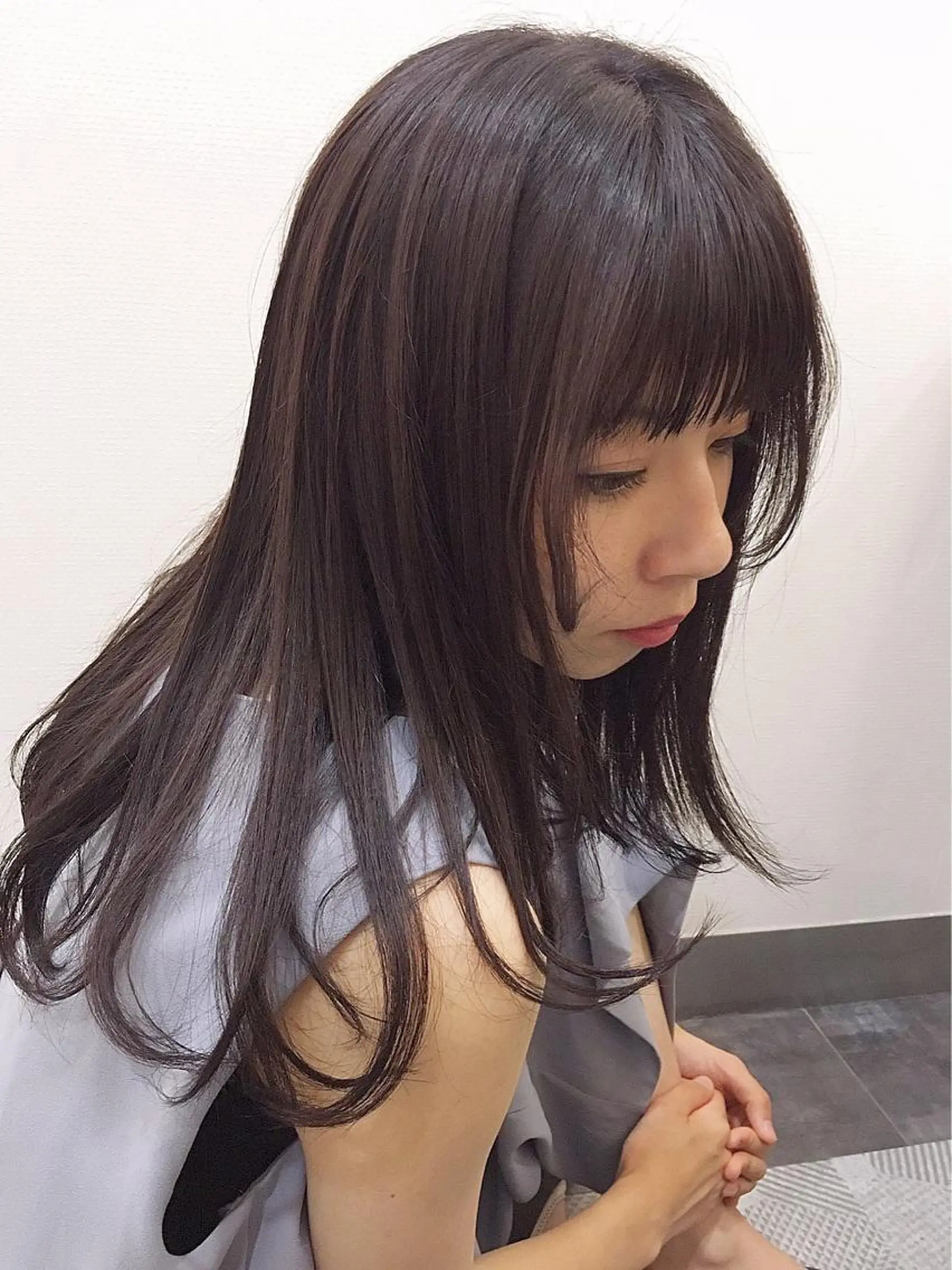 ロング ヘアアレンジ アッシュ アッシュブラウン ハイライト 髪質改善🌈 tomomiのヘアスタイル