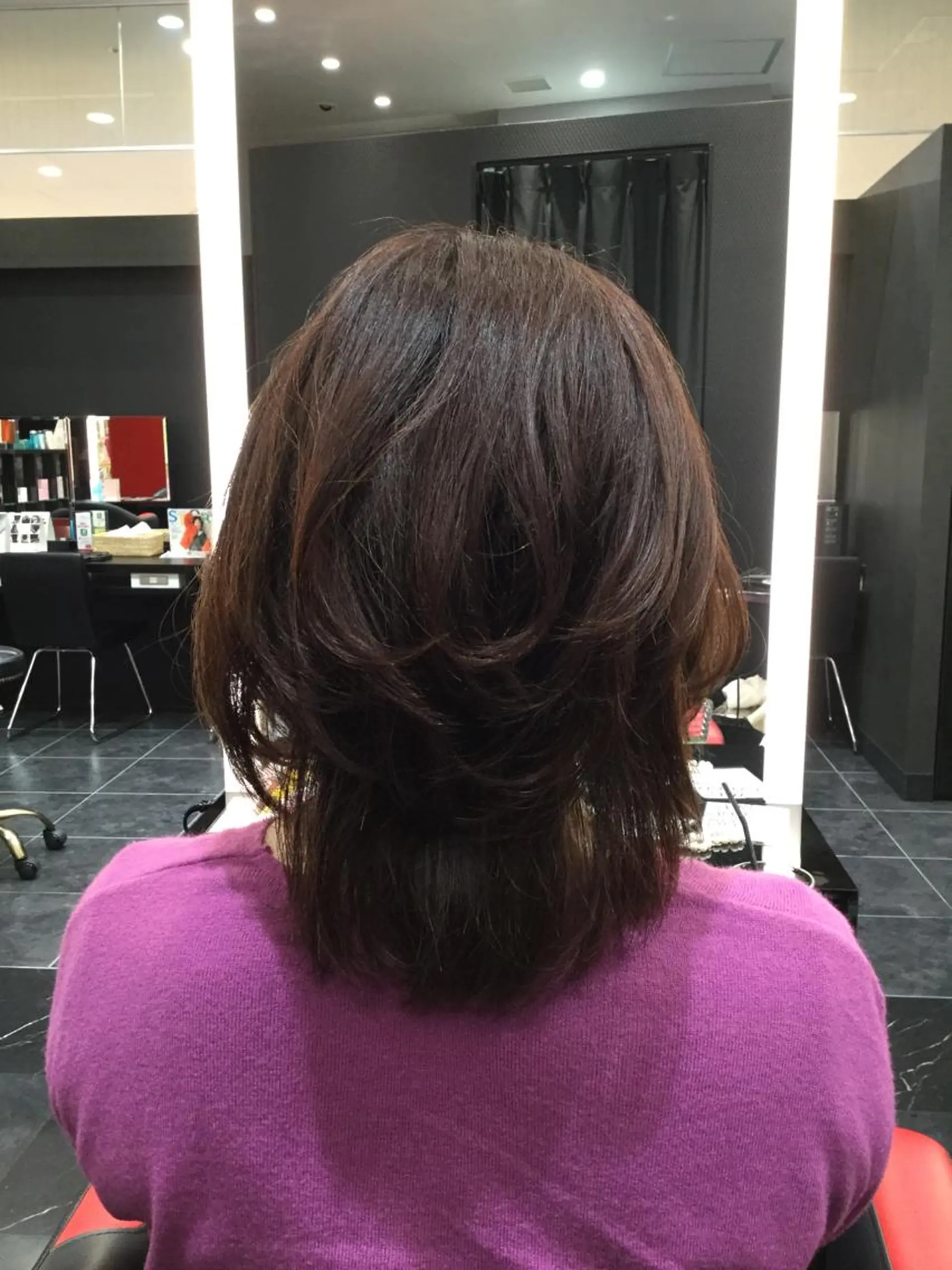 ミディアム Annon プライベートサロンのヘアスタイル