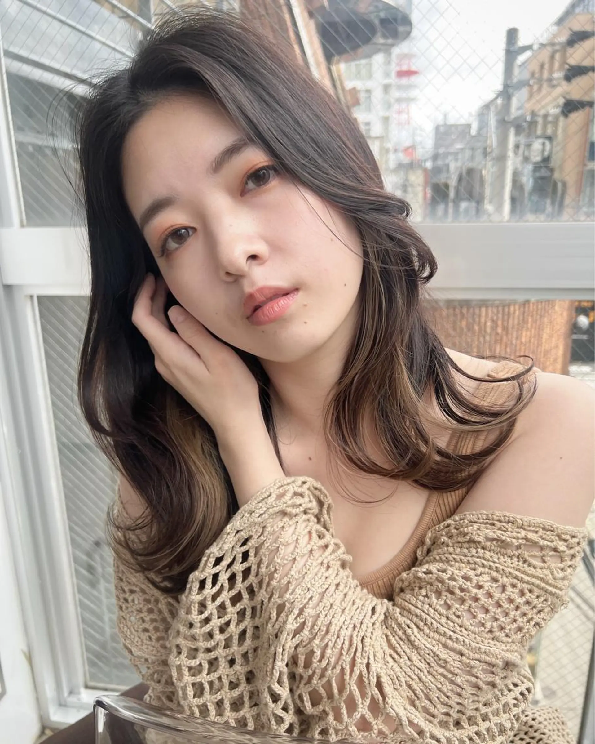 ミディアム カラー 韓国風ヘア テトネ タカシのヘアスタイル