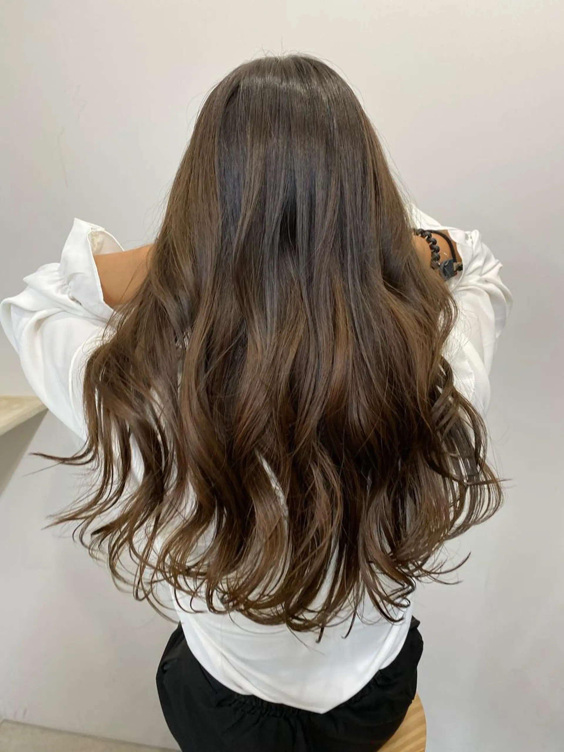 ロング ヘアカラー トリートメント 透明感ワンカラー梅田 ダブルカラー/川上のヘアスタイル