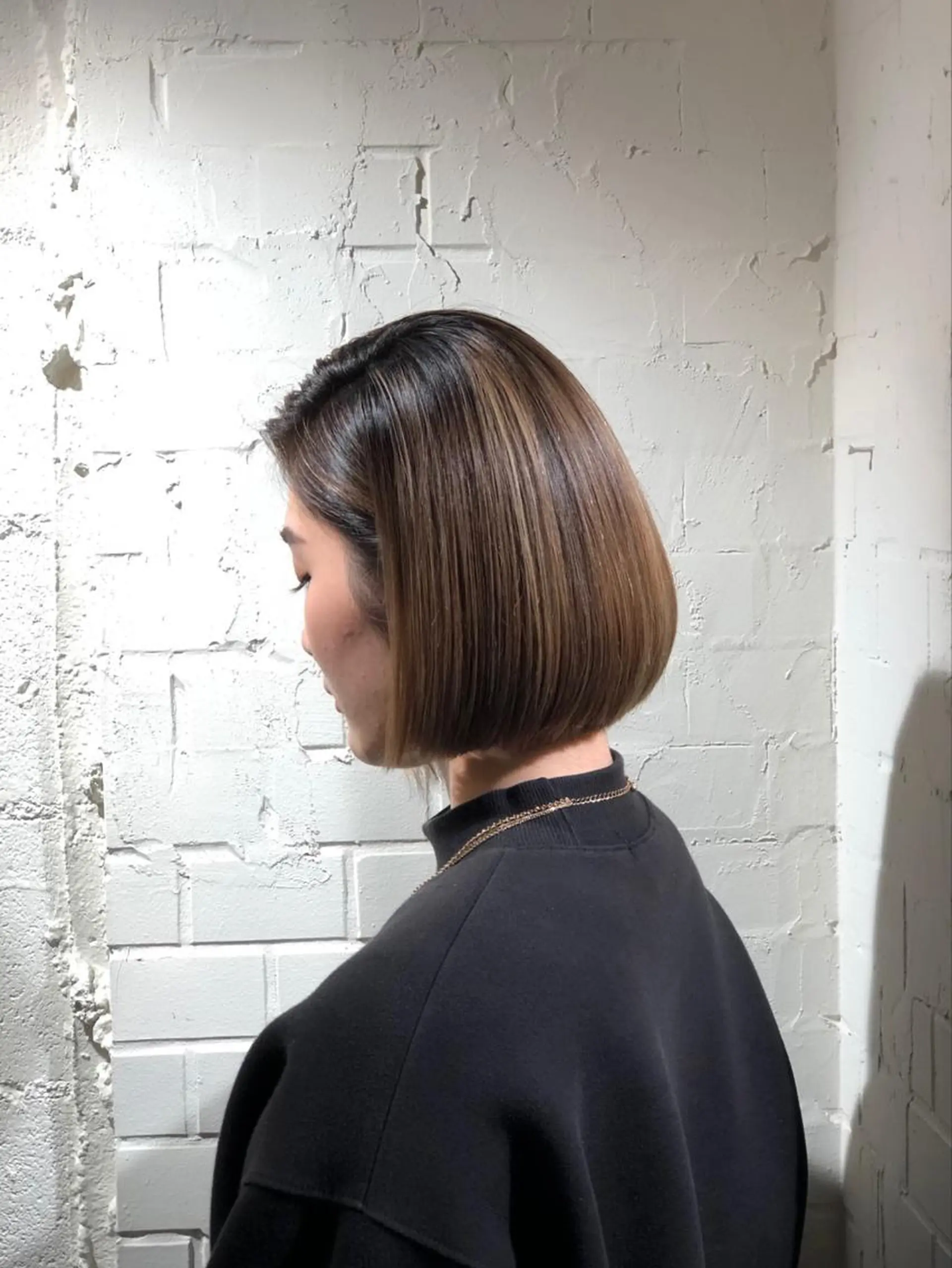 ミディアム ボブ 泉 堅也のヘアスタイル