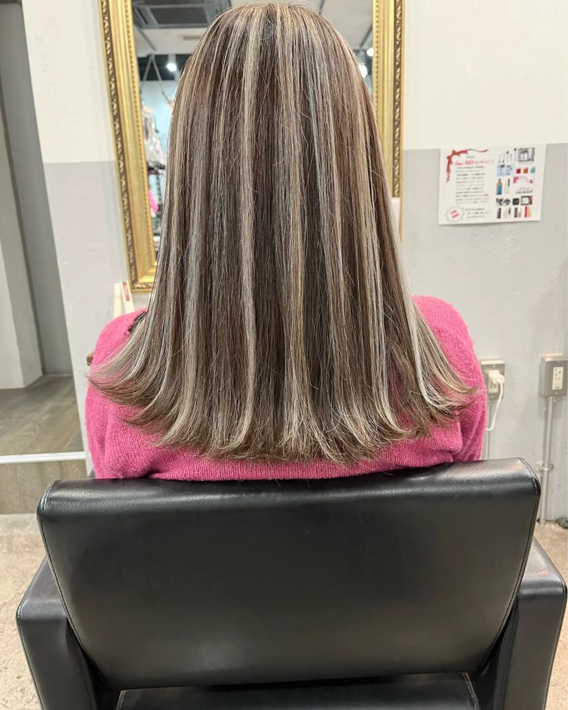 ミディアム カラー ヘアアレンジ ブリーチ ハイライトカラー ハイライト カット ヘアカラー hair  space Atoz所属・東 寛道のヘアスタイル