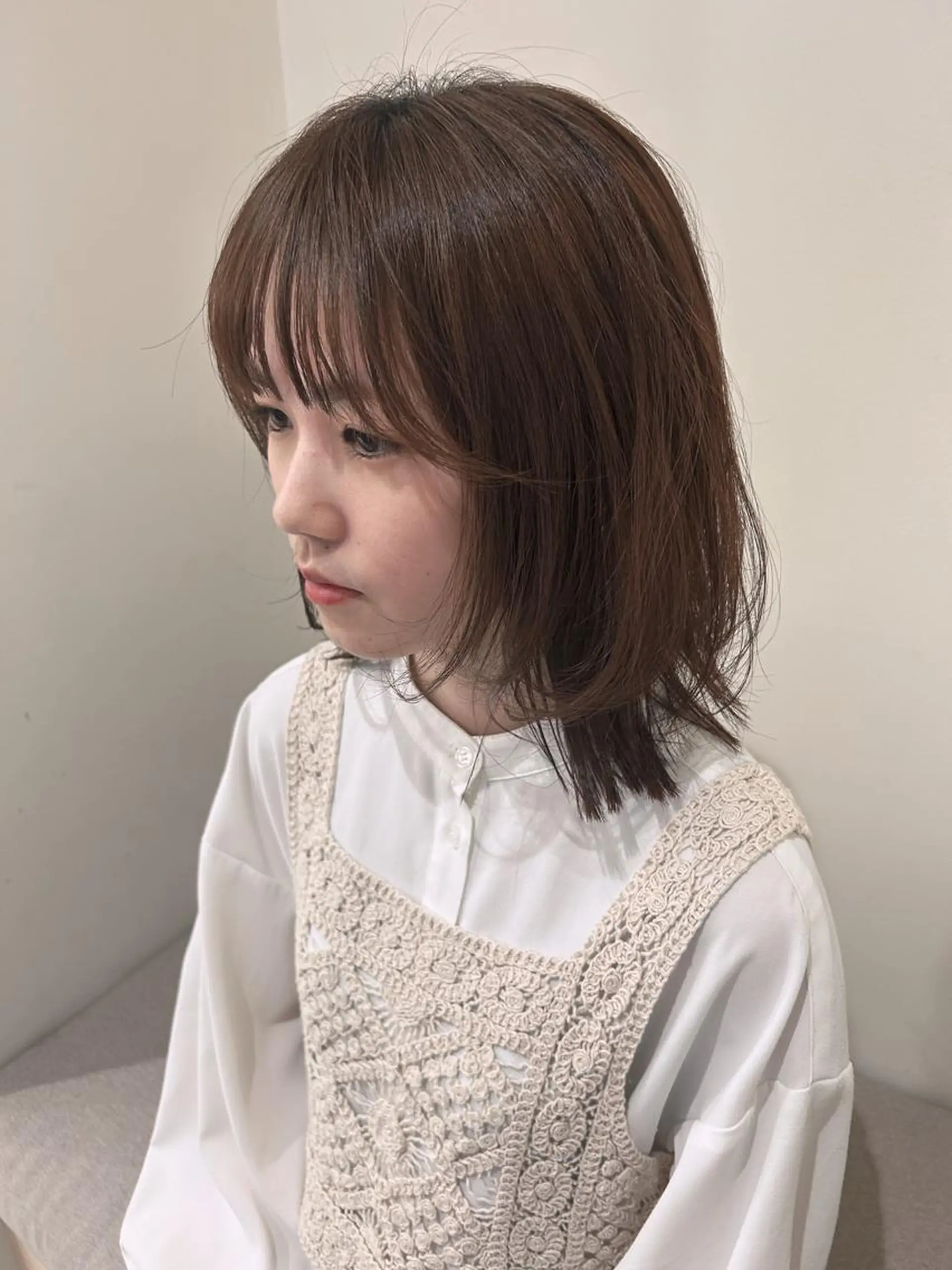 ミディアム レイヤーカット 💛🤍U too e’s 鎌倉🧸のヘアスタイル