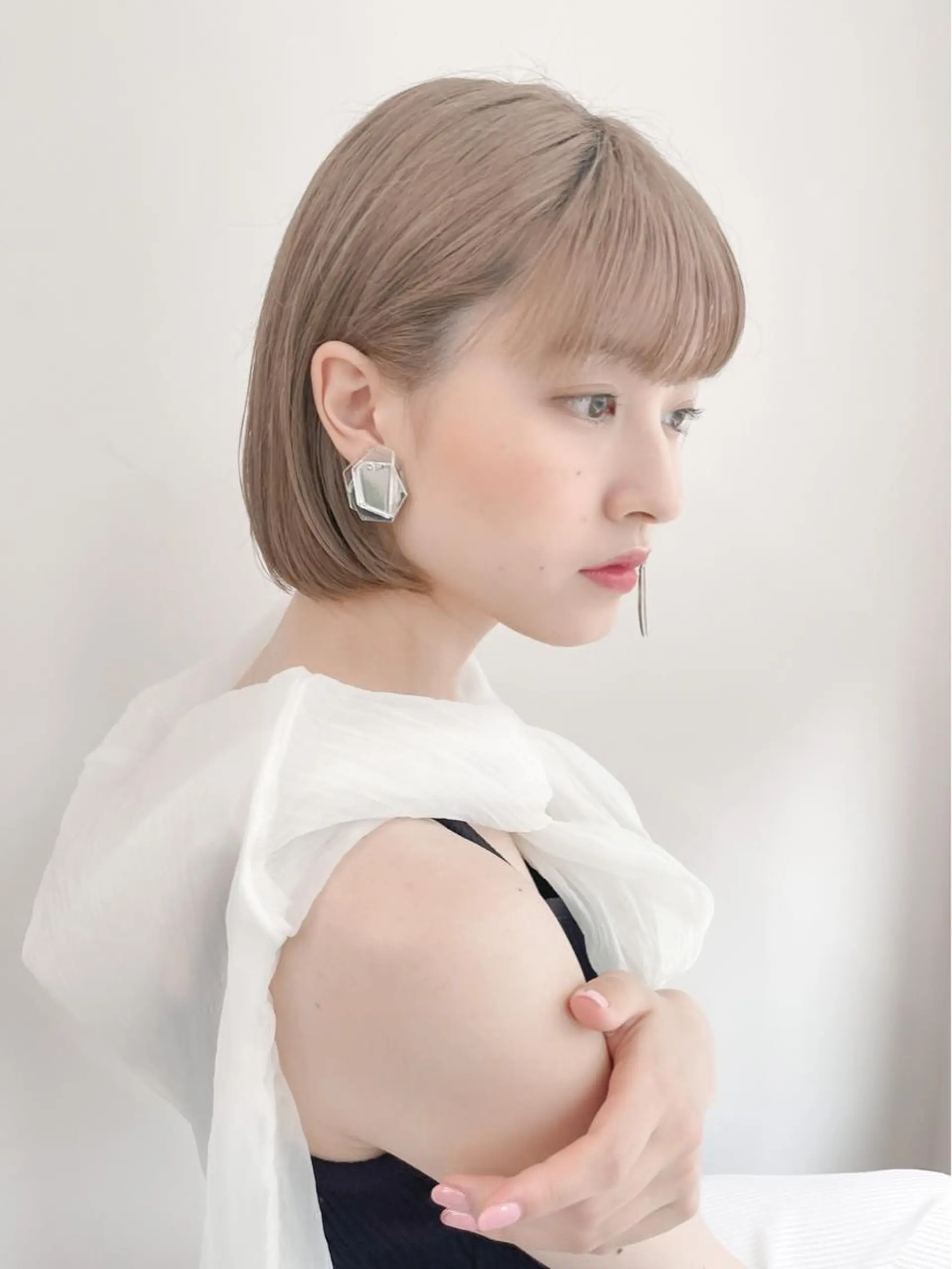 ミディアム カット ヘアカラー トリートメント イメチェンカット✂️ 錦糸町佐藤店長のヘアスタイル