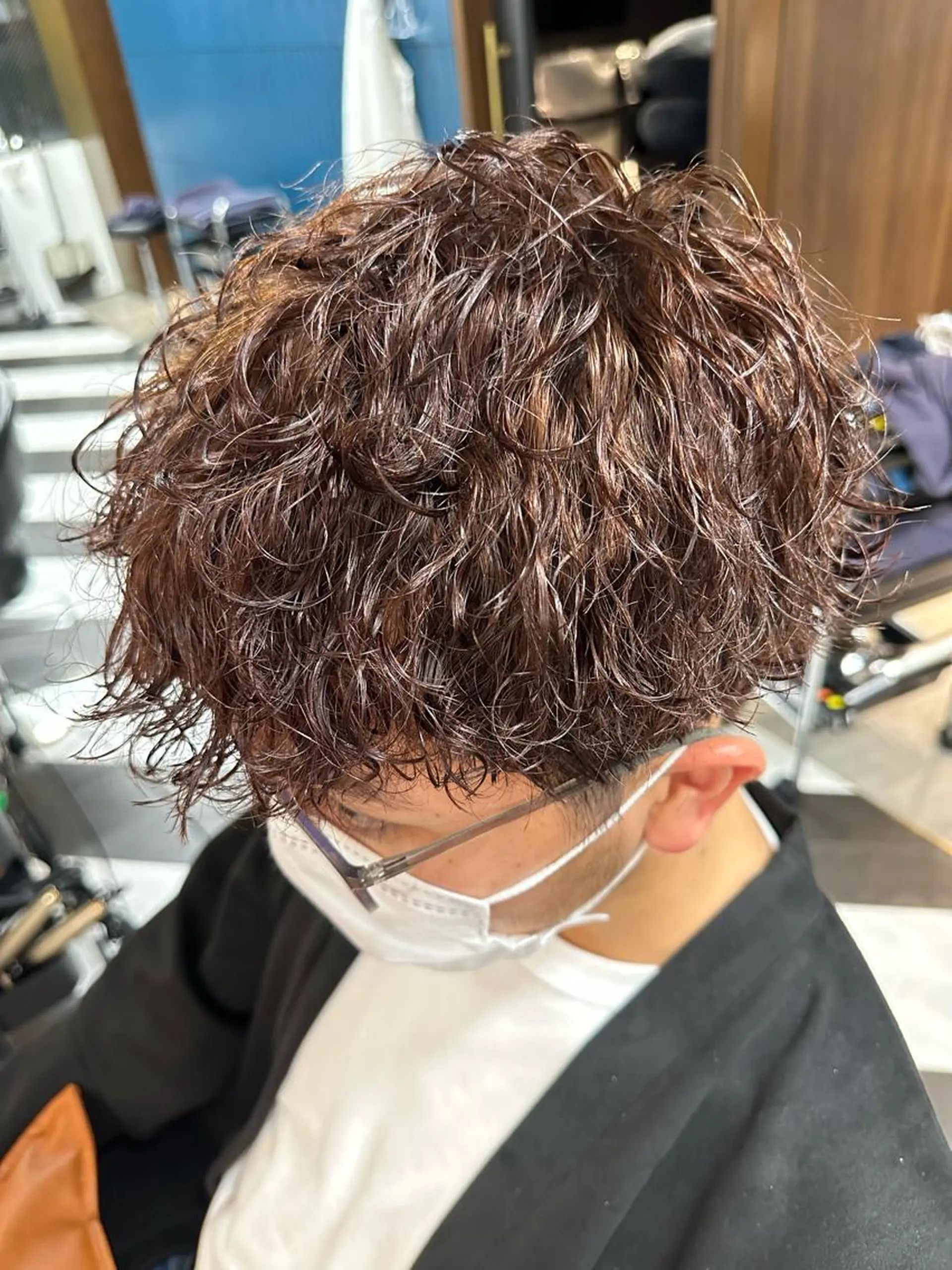 ショート カラー パーマ メンズ 守屋 寿哉のヘアスタイル