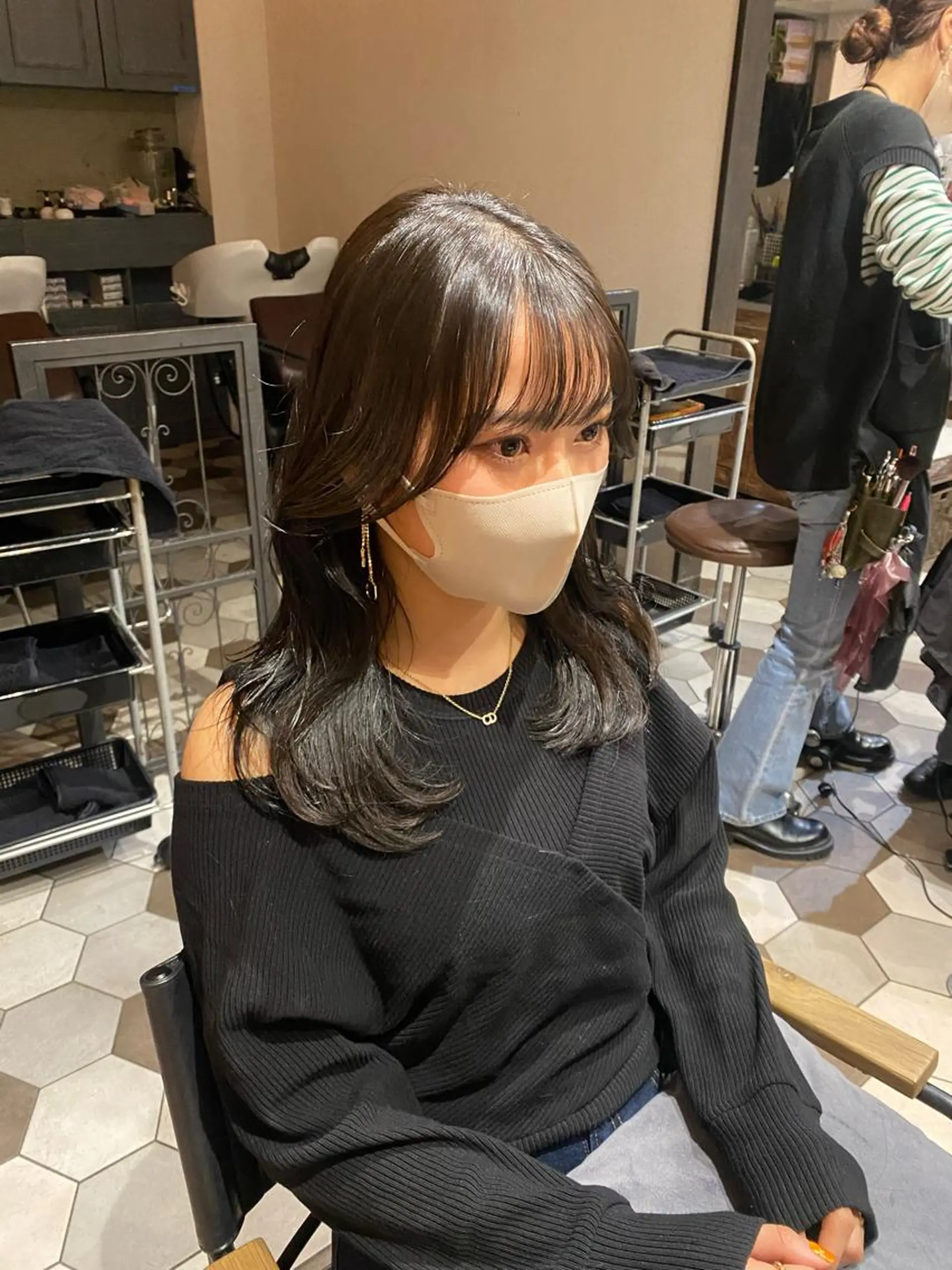 ロング カット ヘアカラー トリートメント 髪質改善韓国レイヤー SHIORI🦋のヘアスタイル