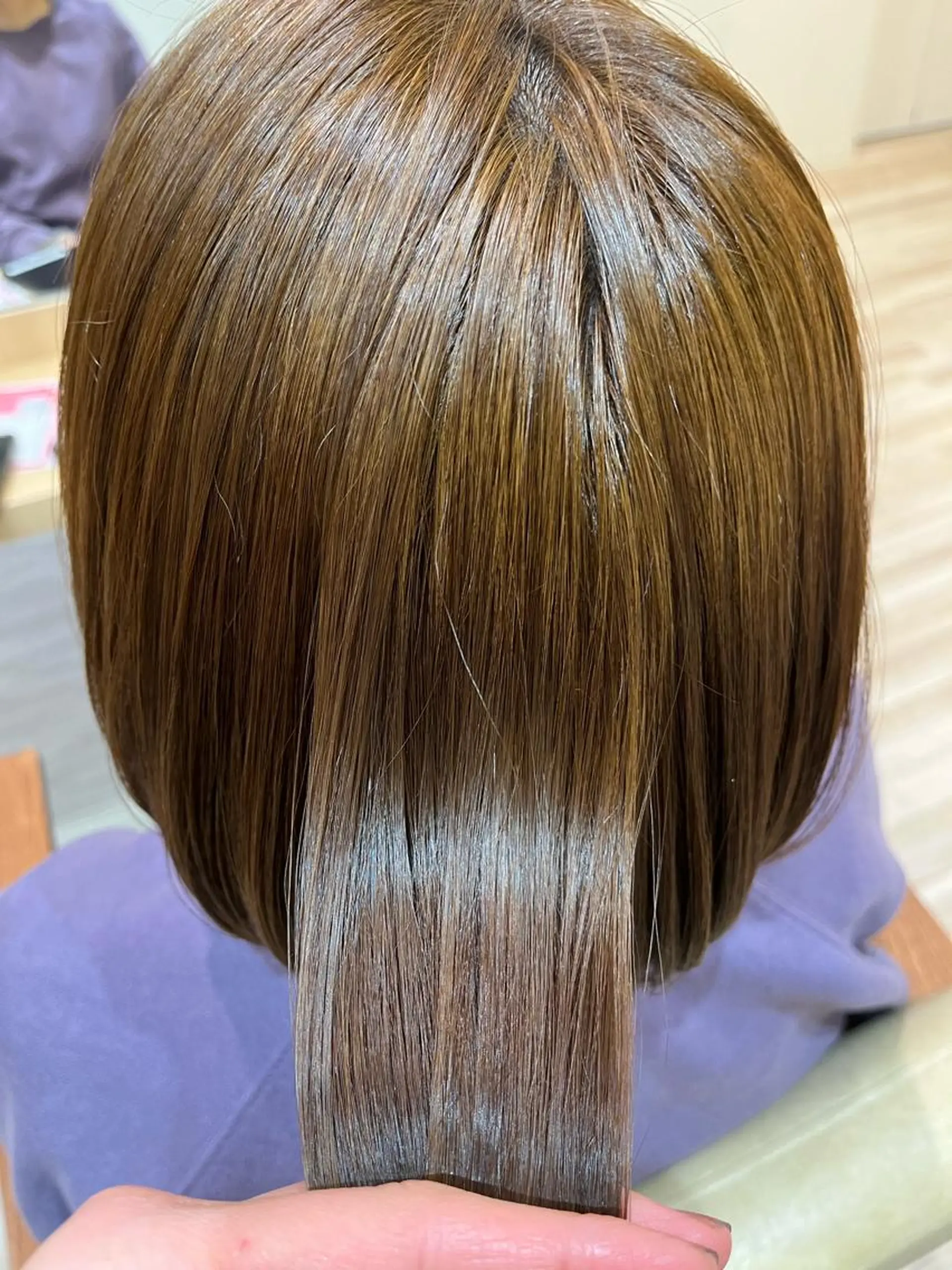 ミディアム カラー ブリーチ ブリーチなしカラー カット ヘアカラー トリートメント レイヤー/顔まわり 透明感カラー柳澤優名のヘアスタイル