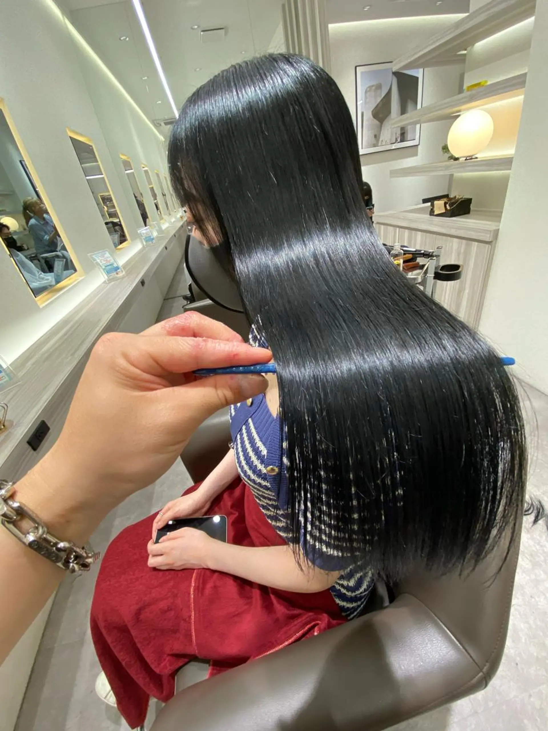 ロング カラー トリートメント ムトウセイマ/艶髪 /艶ケアWブリーチのヘアスタイル